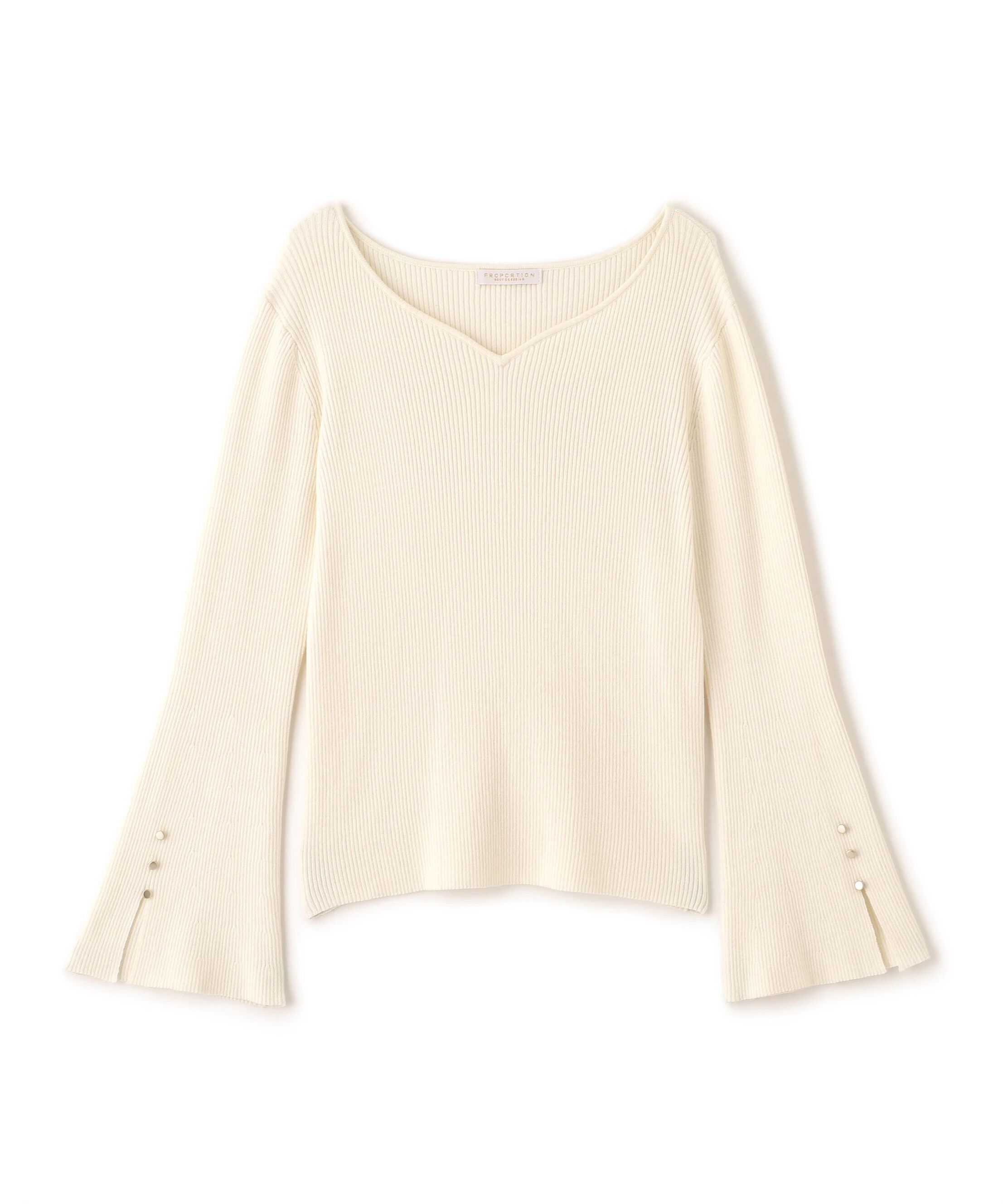 PROPORTION BODY DRESSING「＜ハンドウォッシャブル＞ハートカットリブニット 25AW」|ニット・セーター|