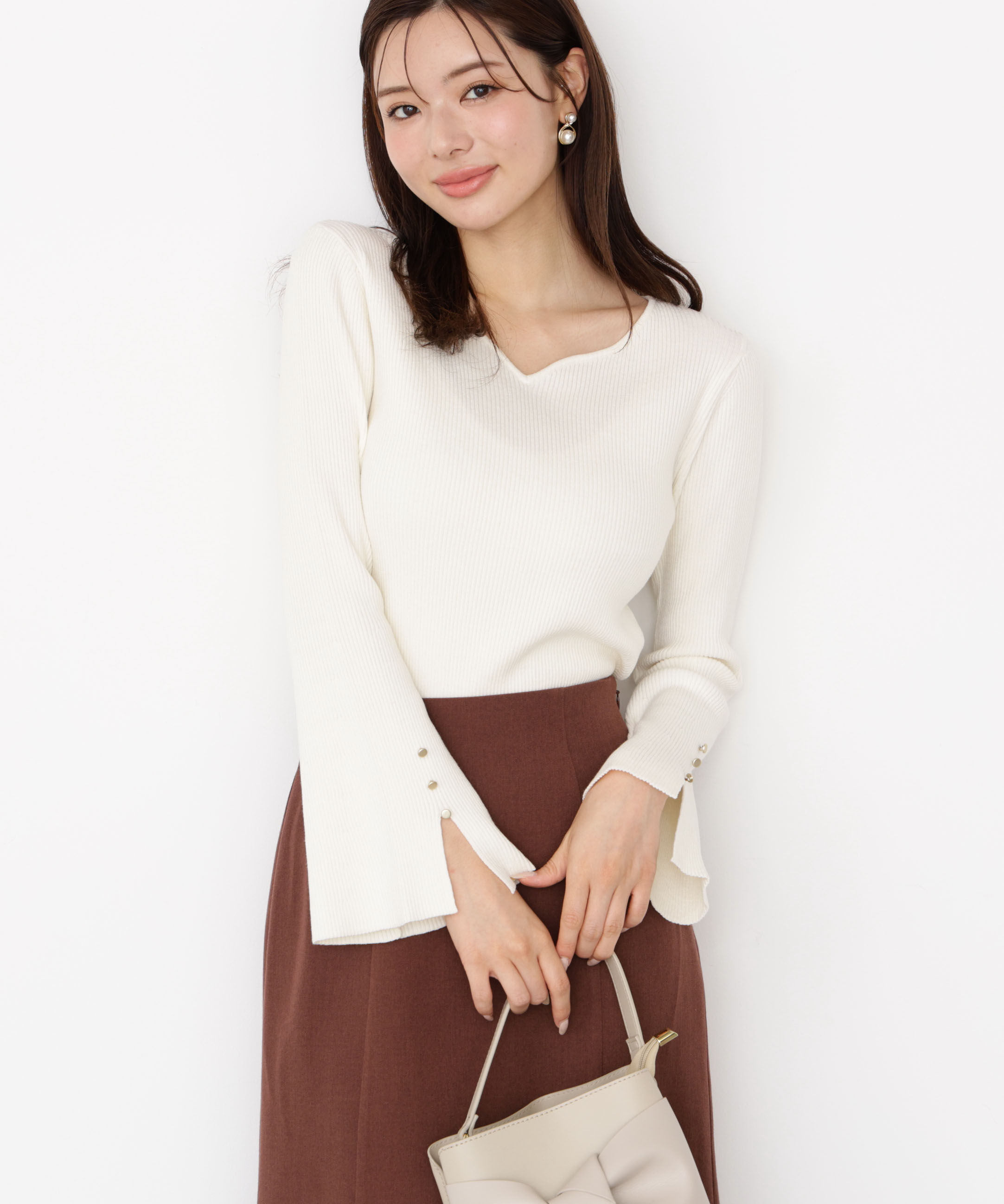 PROPORTION BODY DRESSING「＜ハンドウォッシャブル＞ハートカットリブニット 25AW」|ニット・セーター|