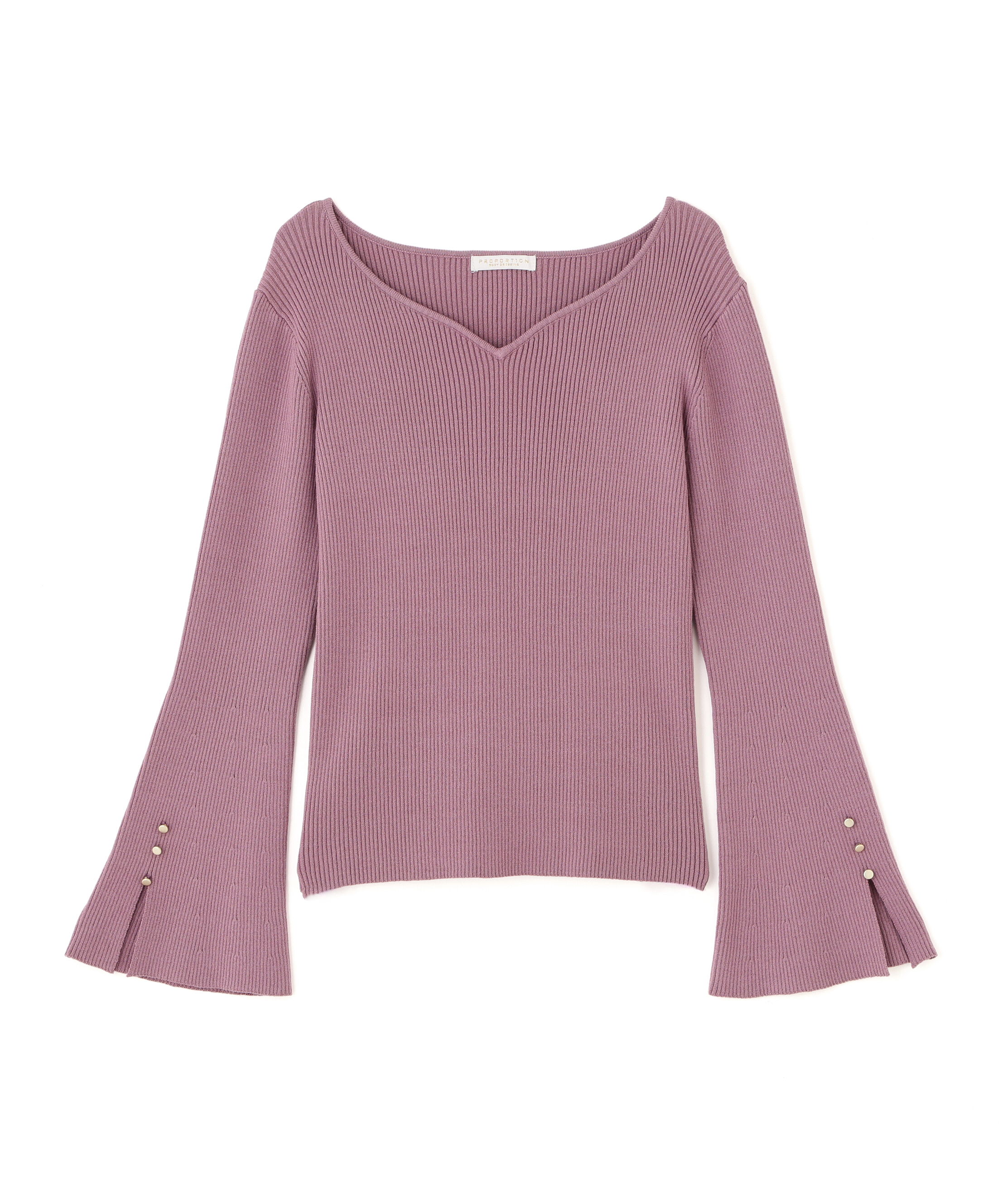 PROPORTION BODY DRESSING「＜ハンドウォッシャブル＞ハートカットリブニット 25AW」|ニット・セーター|