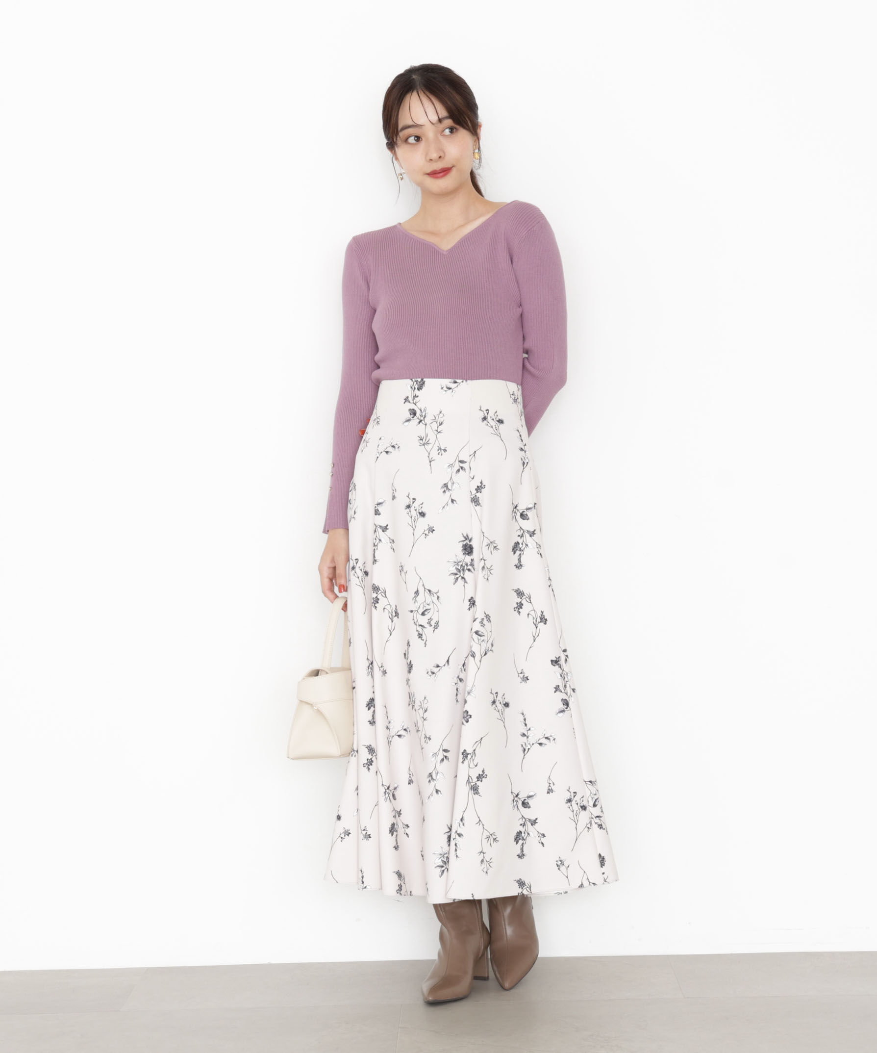 PROPORTION BODY DRESSING「＜ハンドウォッシャブル＞ハートカットリブニット 25AW」|ニット・セーター|