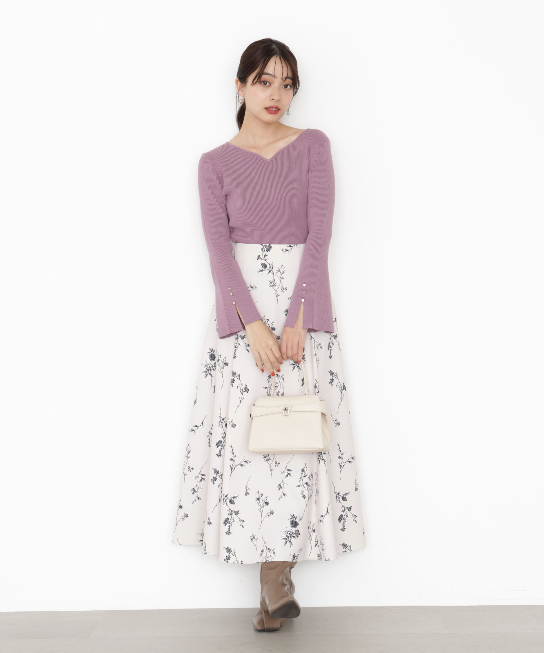 PROPORTION BODY DRESSING「＜ハンドウォッシャブル＞ハートカットリブニット 25AW」|ニット・セーター|