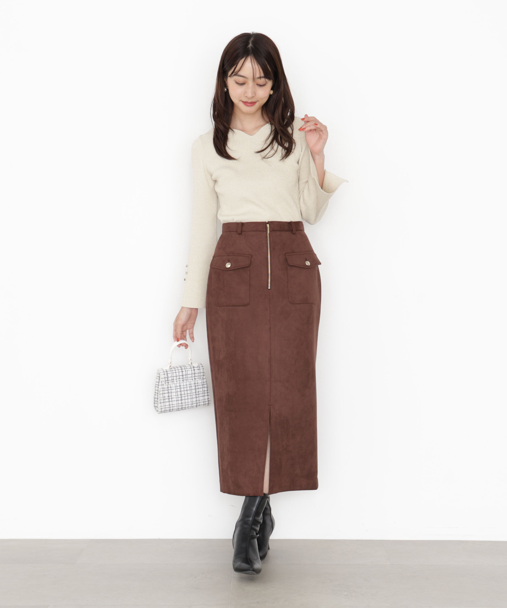 PROPORTION BODY DRESSING「＜ハンドウォッシャブル＞ハートカットリブニット 25AW」|ニット・セーター|