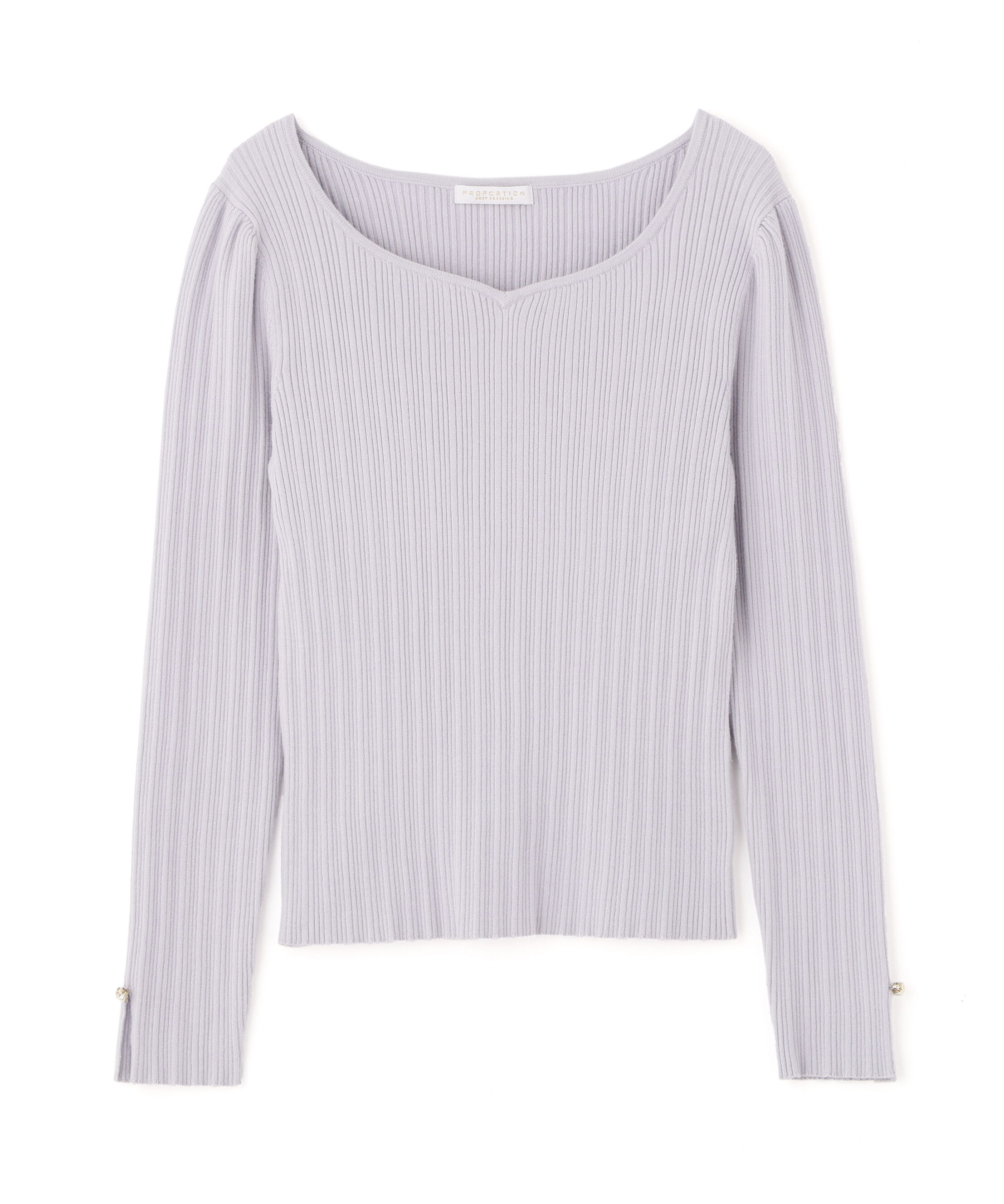 PROPORTION BODY DRESSING「ハートネックリブニット  25AW」|ニット・セーター|