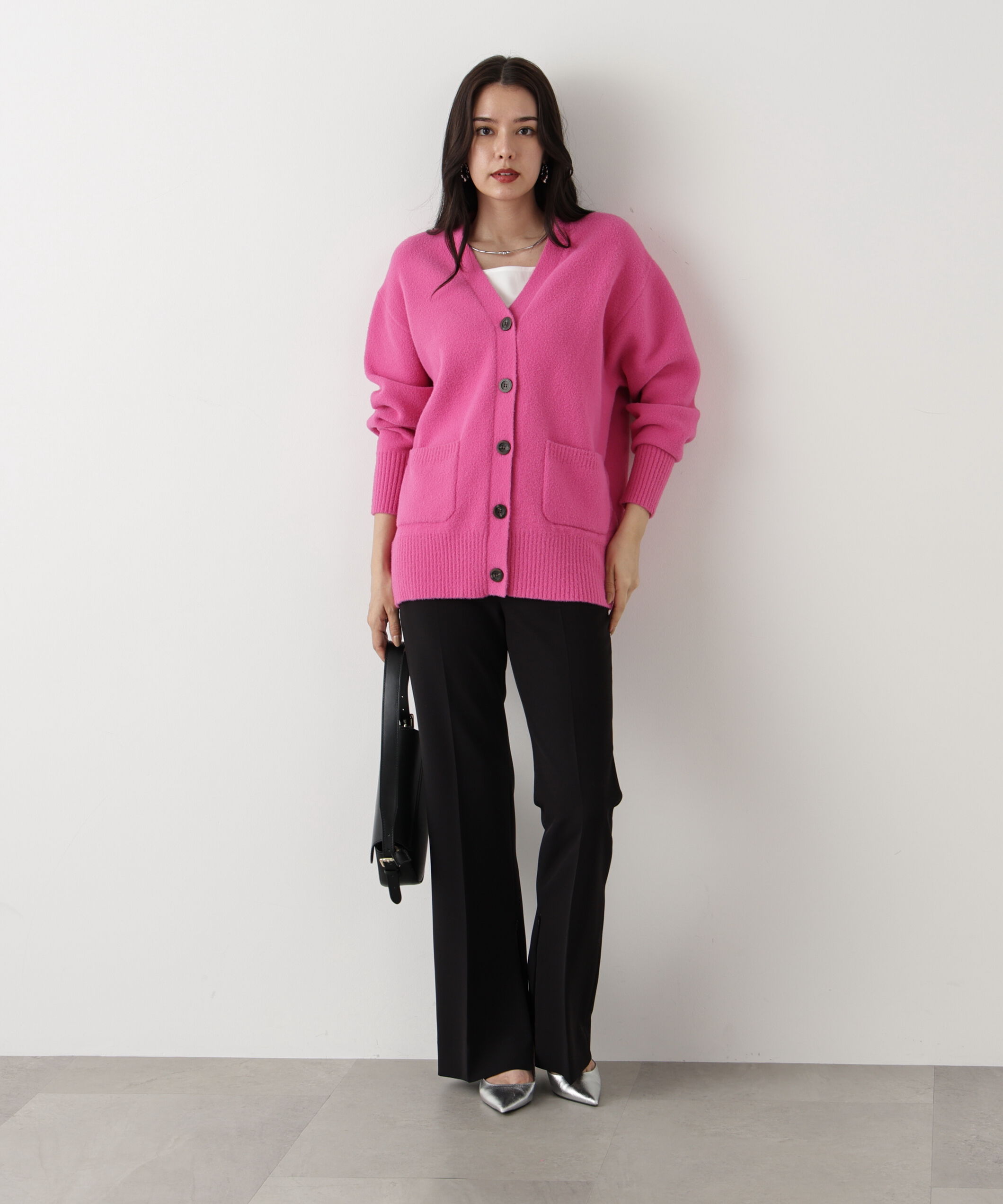  「◆［WEB限定色 ピンク］フェザーヤーンオーバーカーディガン」|その他|