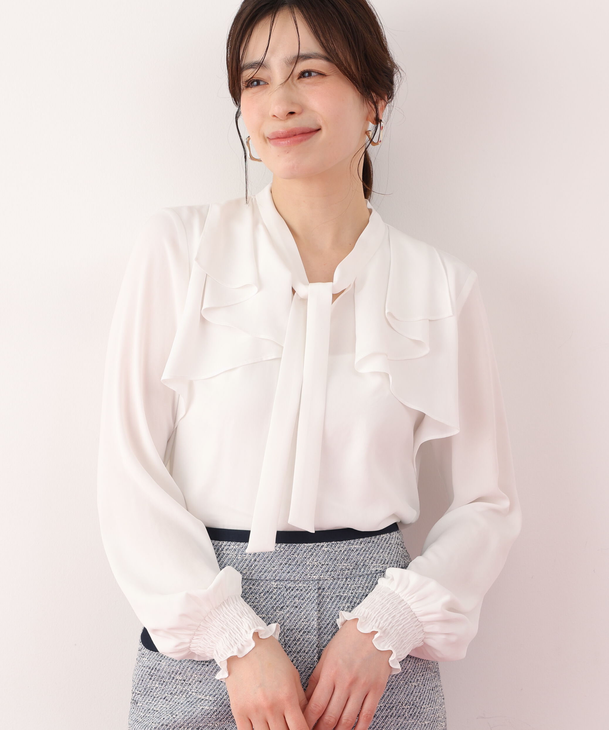  「ラッフルボウタイブラウス」|シャツ・ブラウス|