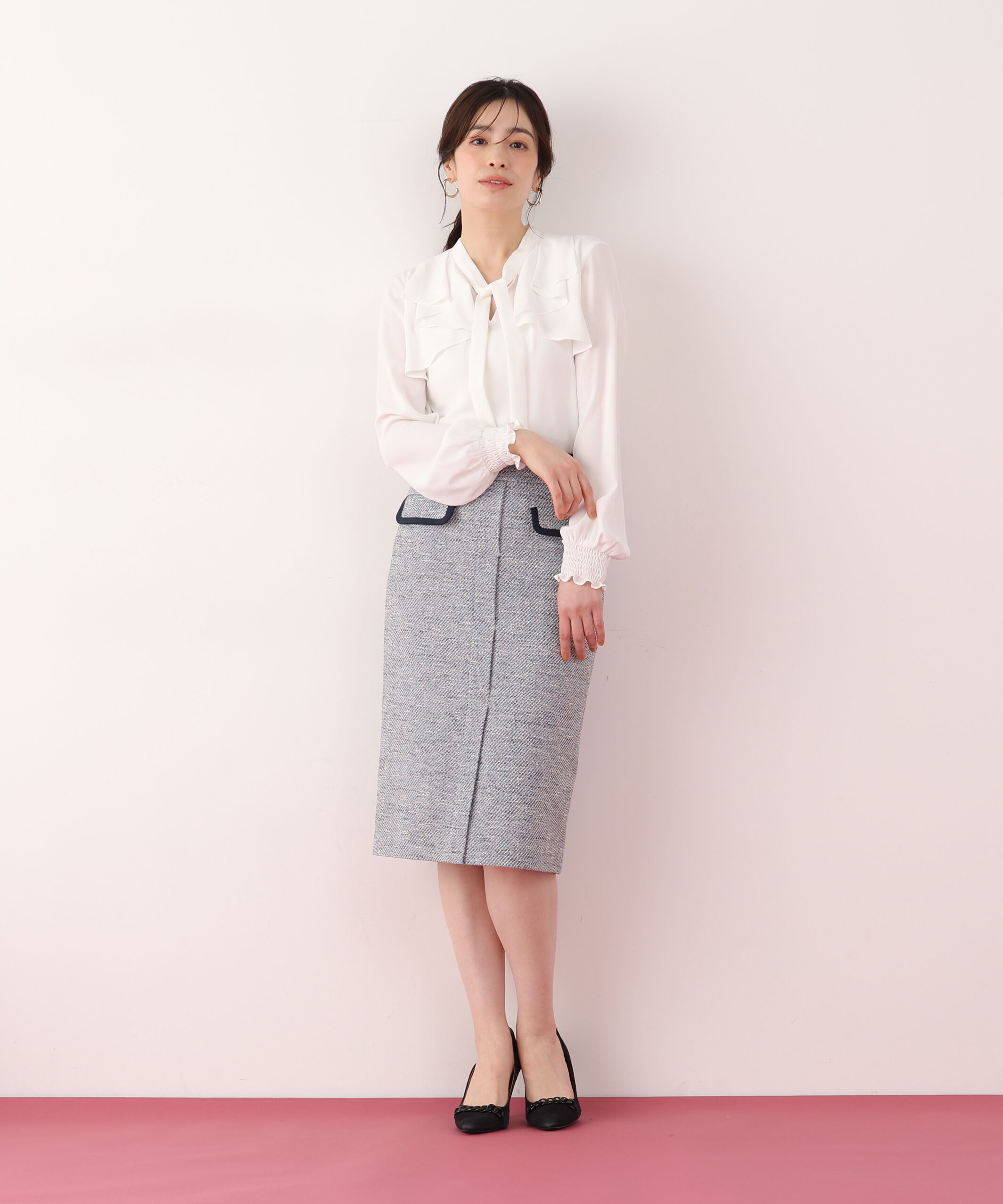  「ラッフルボウタイブラウス」|シャツ・ブラウス|