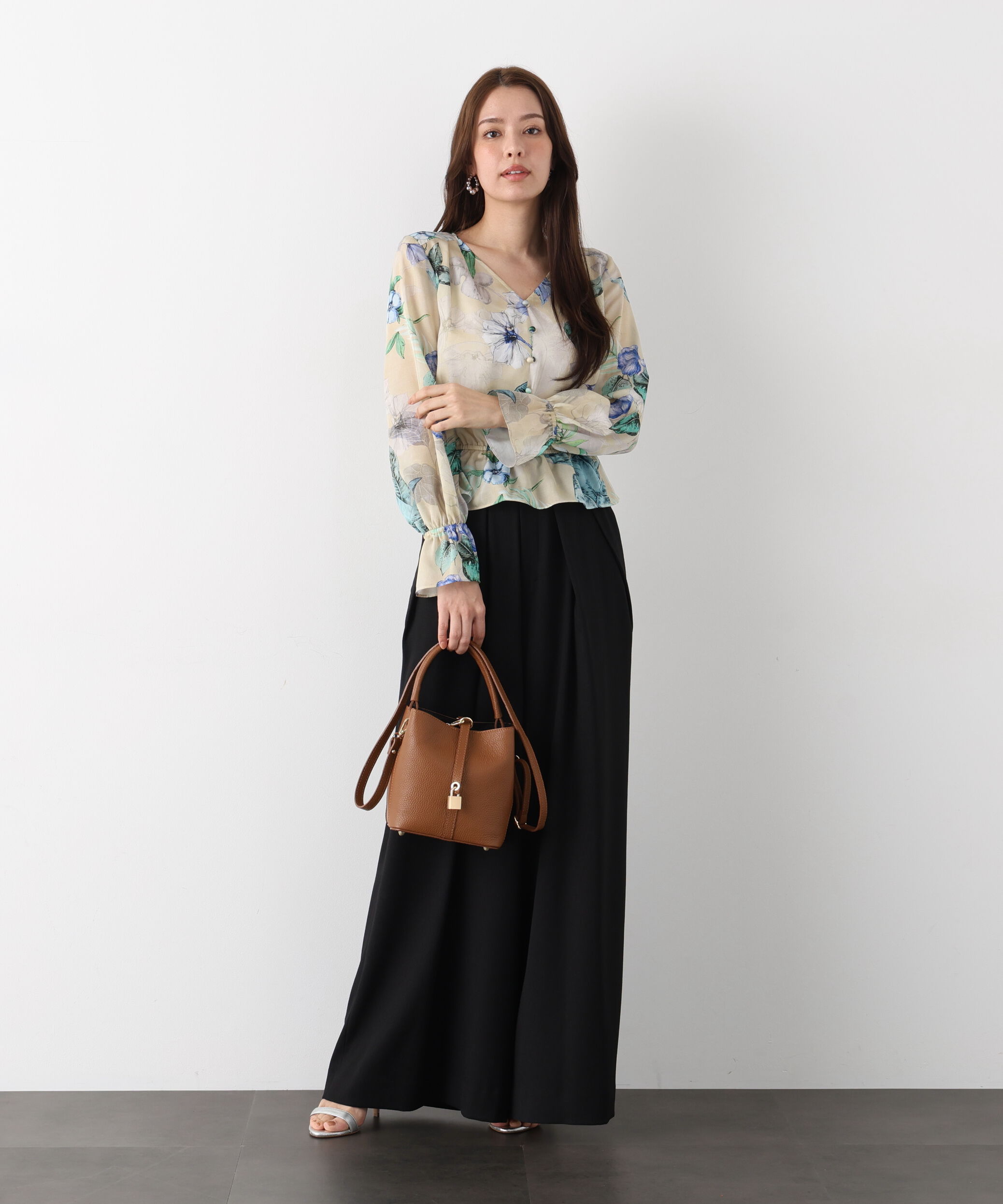  「ボタニカルアートプリントブラウス」|シャツ・ブラウス|