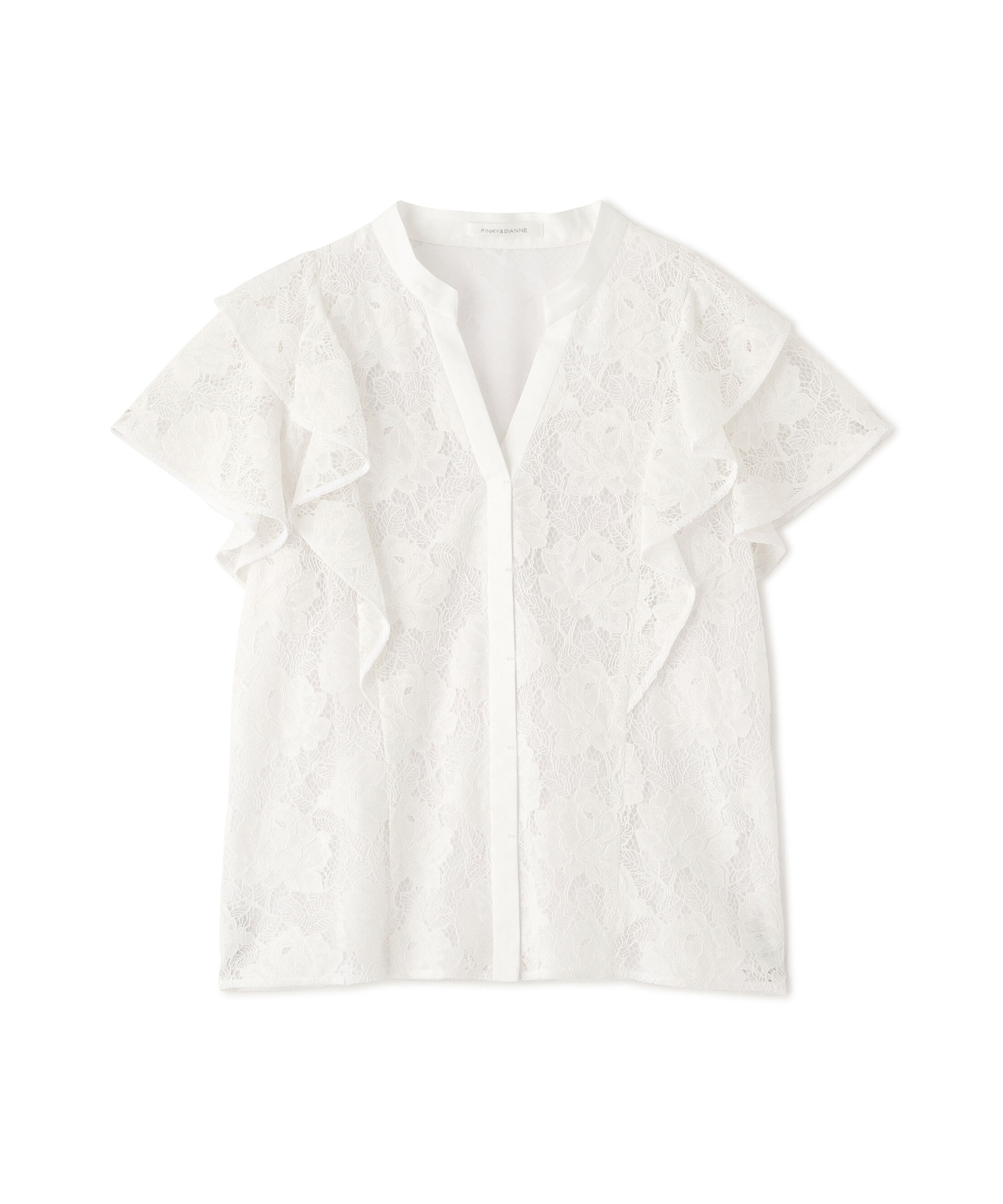  「フラワーレースコンビブラウス」|シャツ・ブラウス|