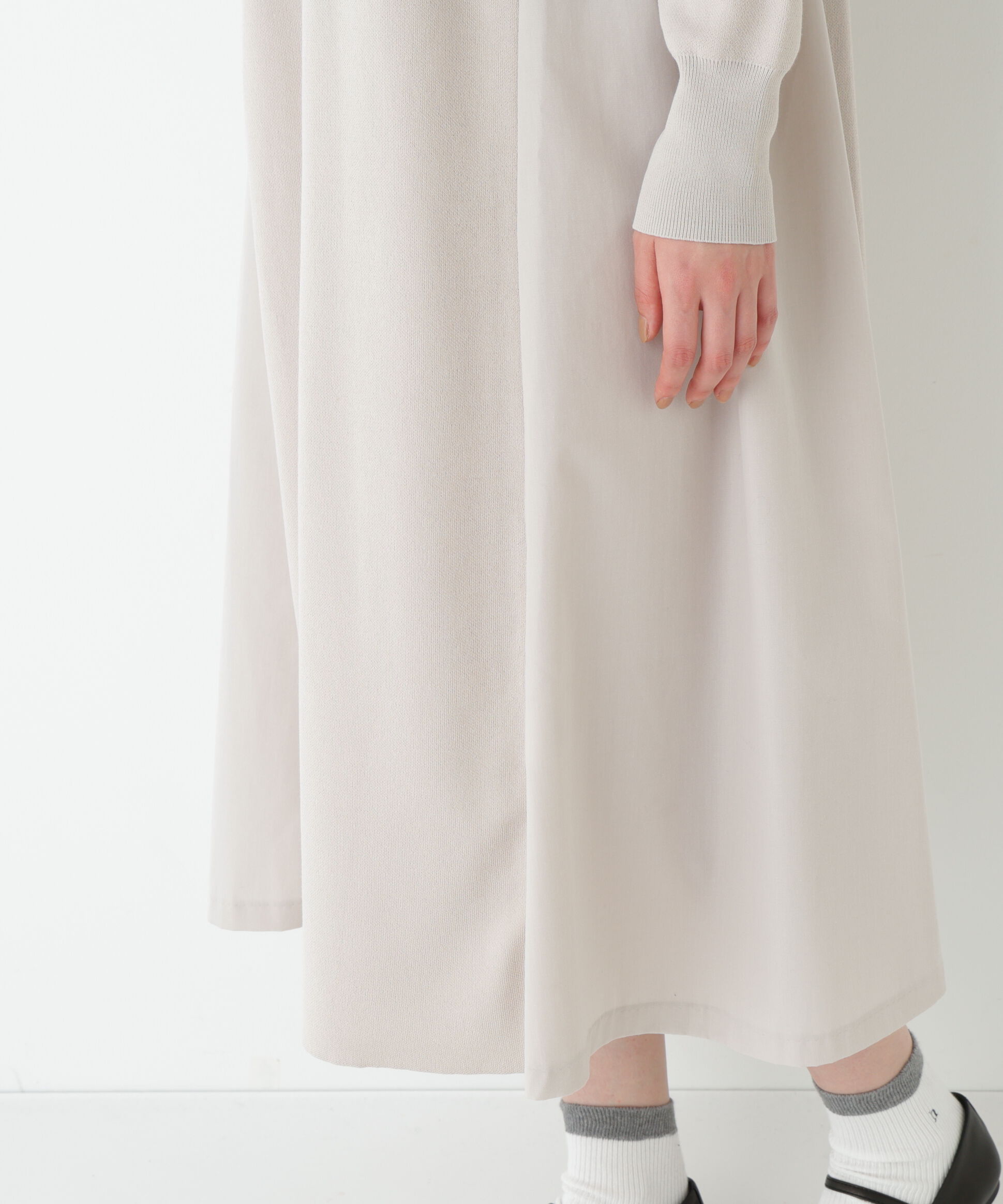  「◆布帛コンビ綿ナイロンニットＯＰ」|ワンピース|