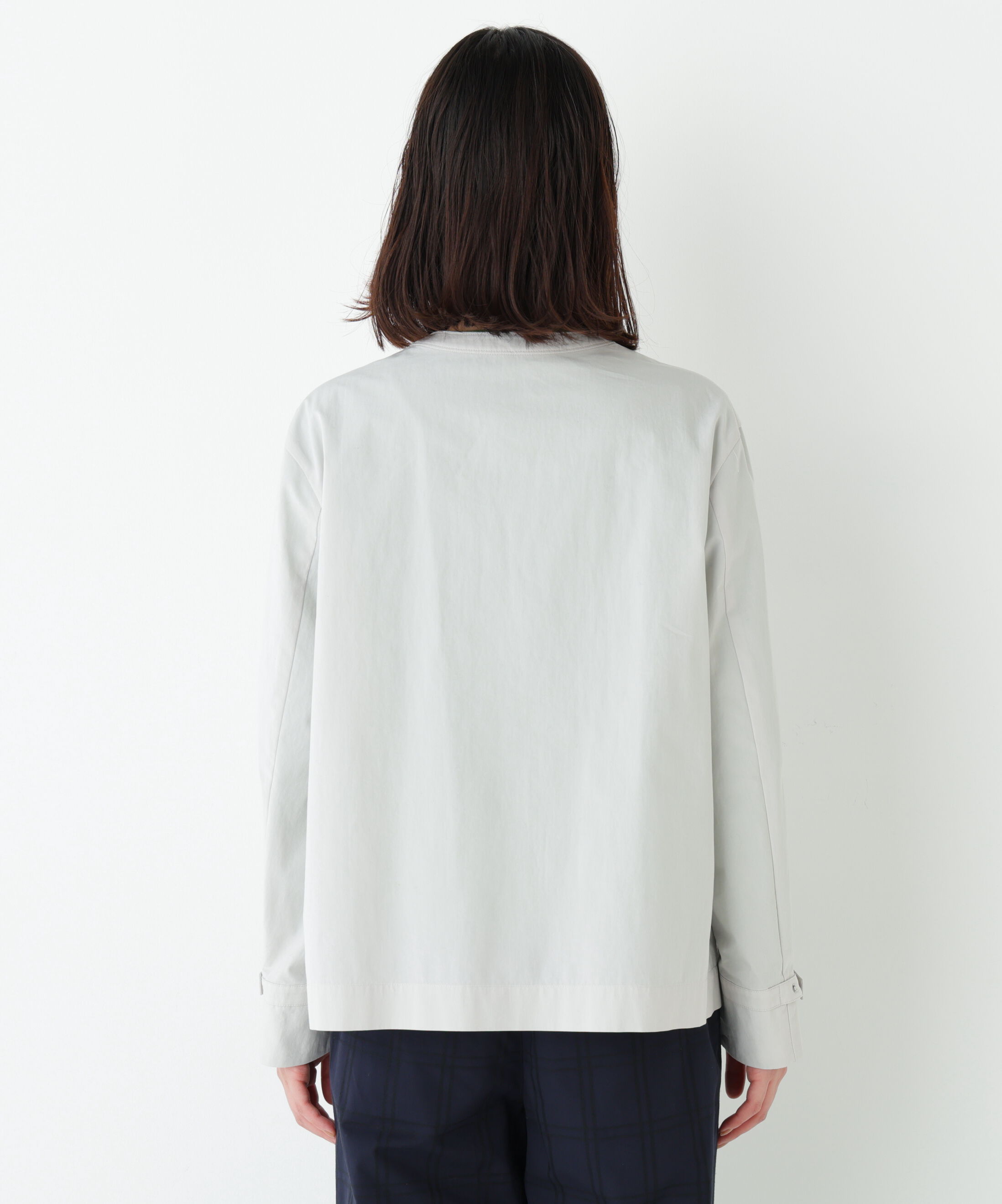  「◆綿ナイロンダンプノーカラージャケット」|ブルゾン・スタジャン|