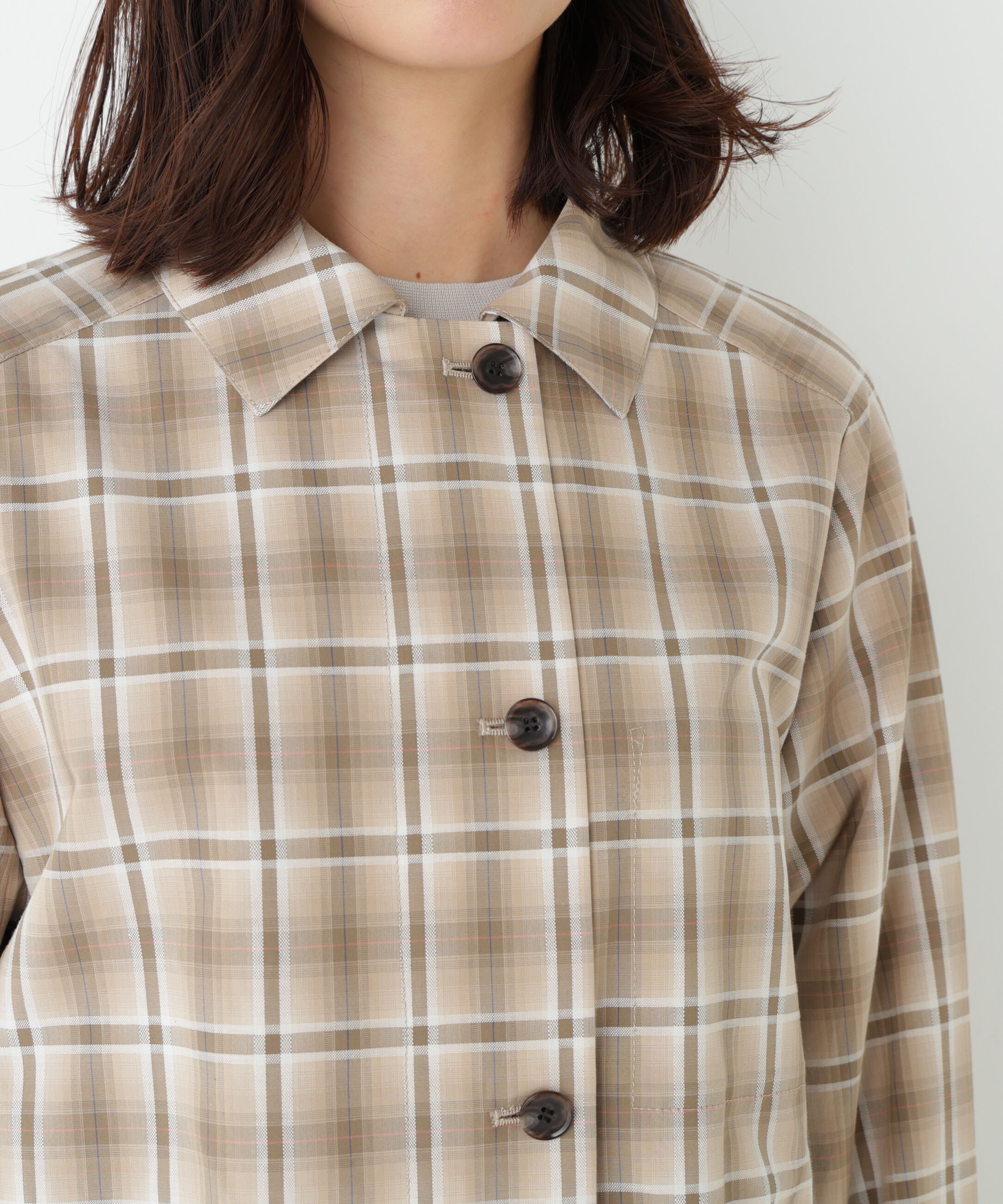  「◆先染めチェックブルゾン」|ブルゾン・スタジャン|