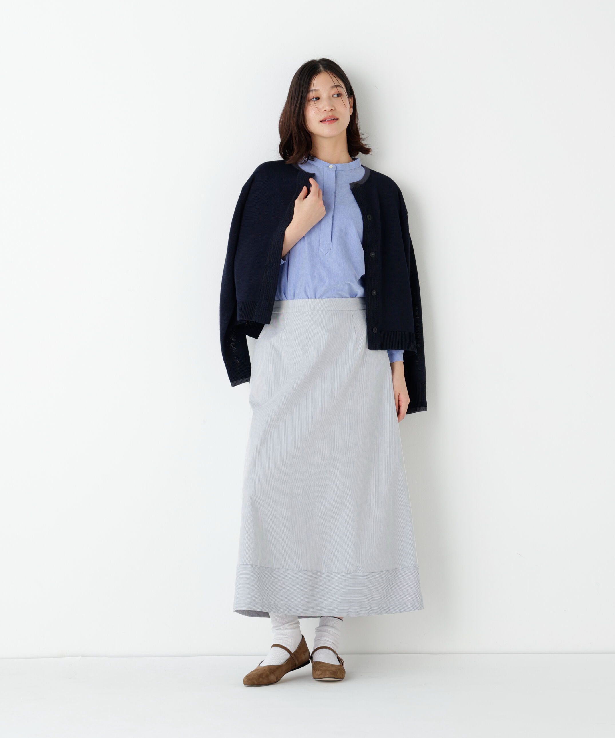  「◆鹿の子ジャージーバンドカラープルオーバー」|Tシャツ・カットソー|