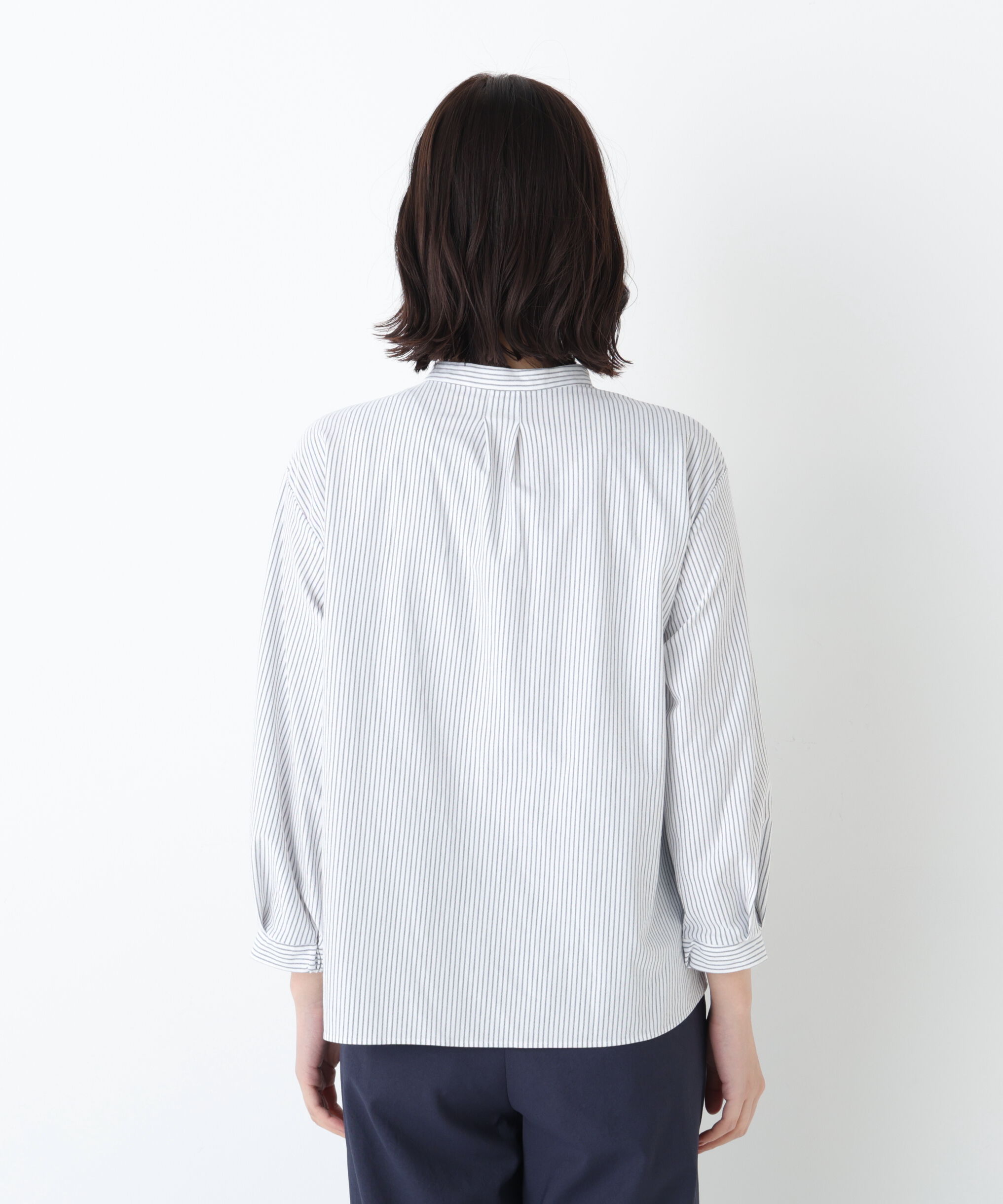  「◆鹿の子ジャージーバンドカラープルオーバー」|Tシャツ・カットソー|