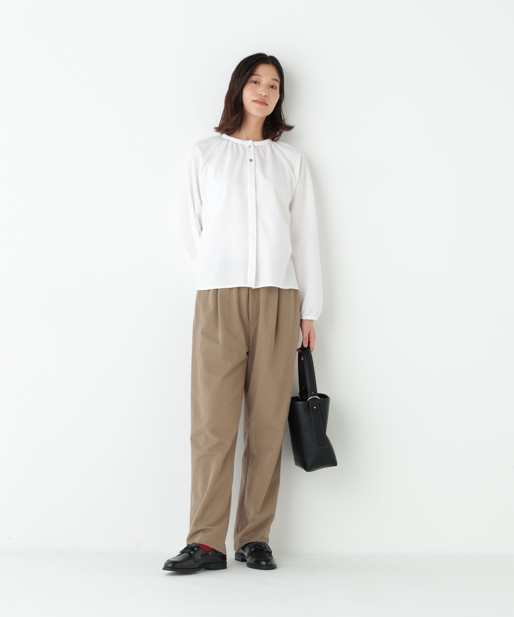  「◆バランサーカットソーギャザーブラウス」|Tシャツ・カットソー|