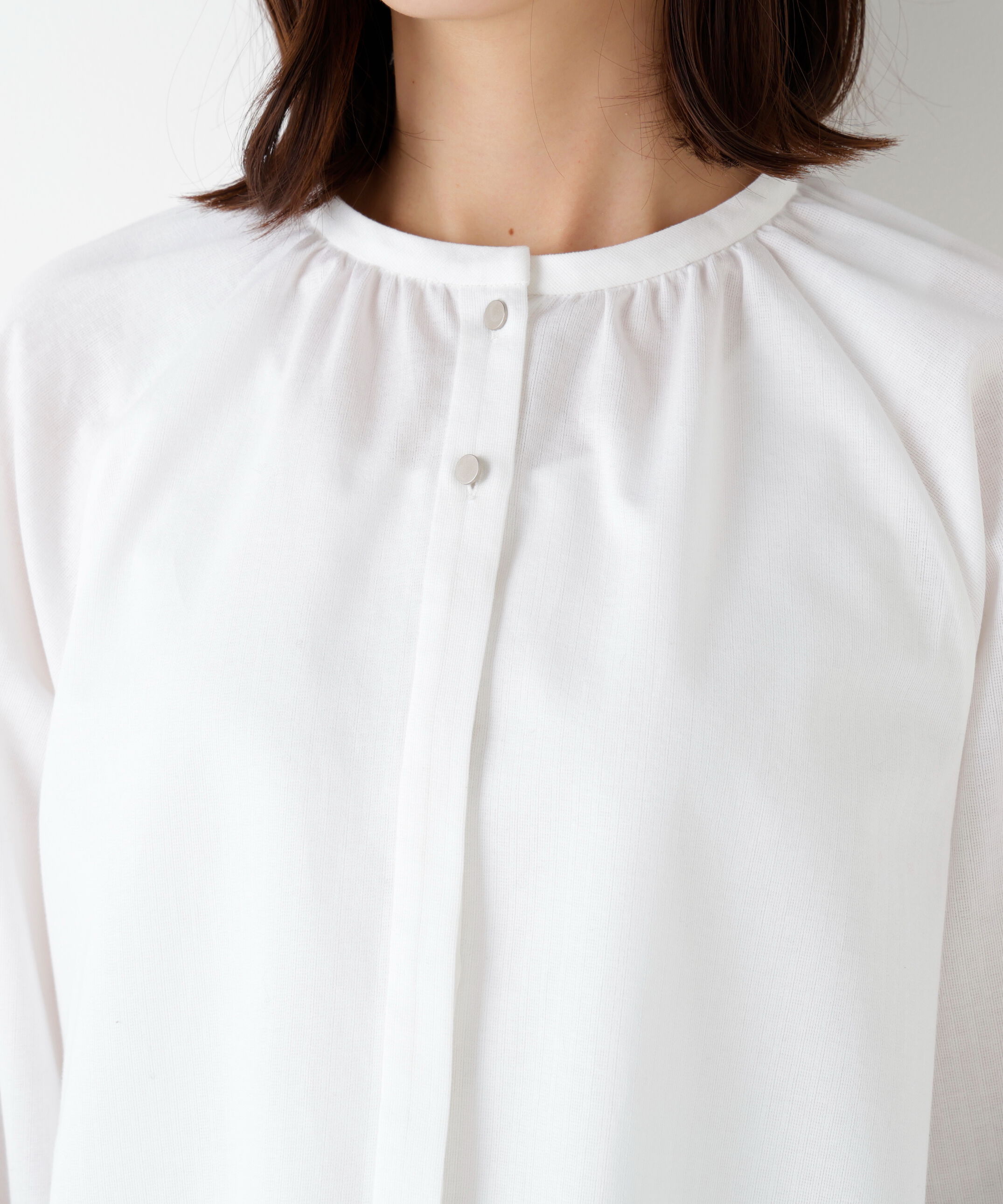  「◆バランサーカットソーギャザーブラウス」|Tシャツ・カットソー|