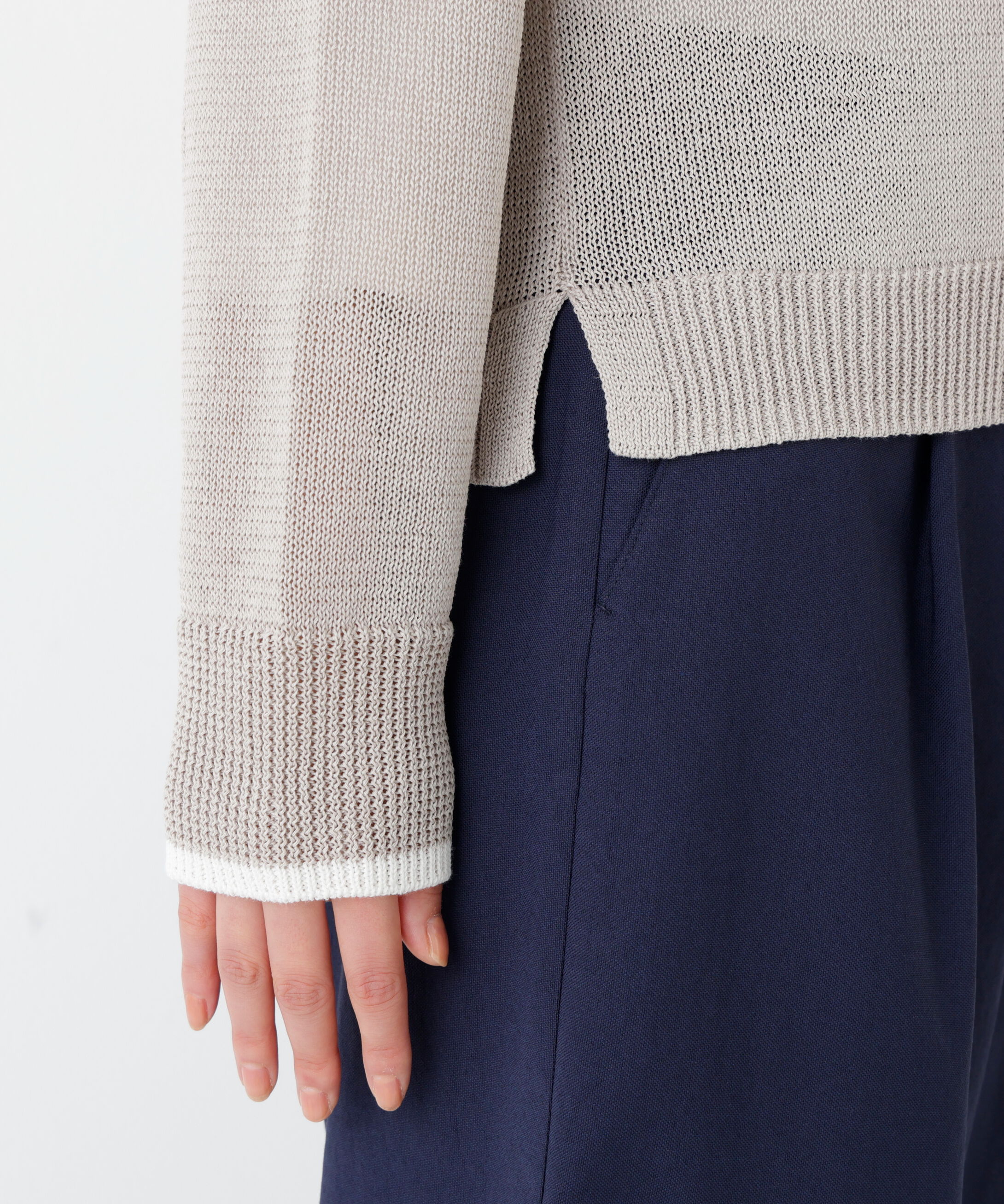  「◆ミドルゲージギマクルーネックカーディガン」|ニット・セーター|