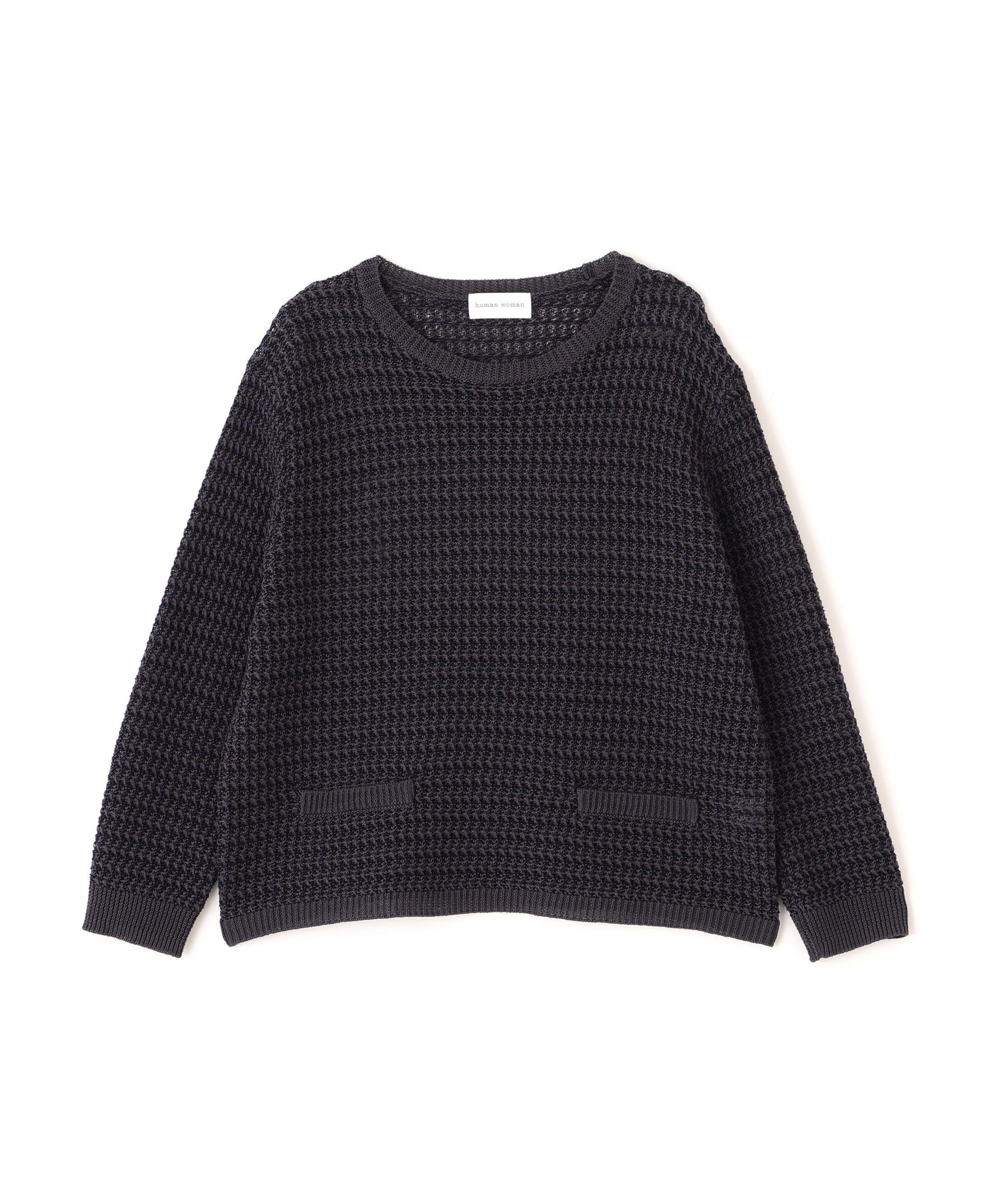  「◆ミドルゲージギマ地柄クルーネックＰ／Ｏ」|ニット・セーター|