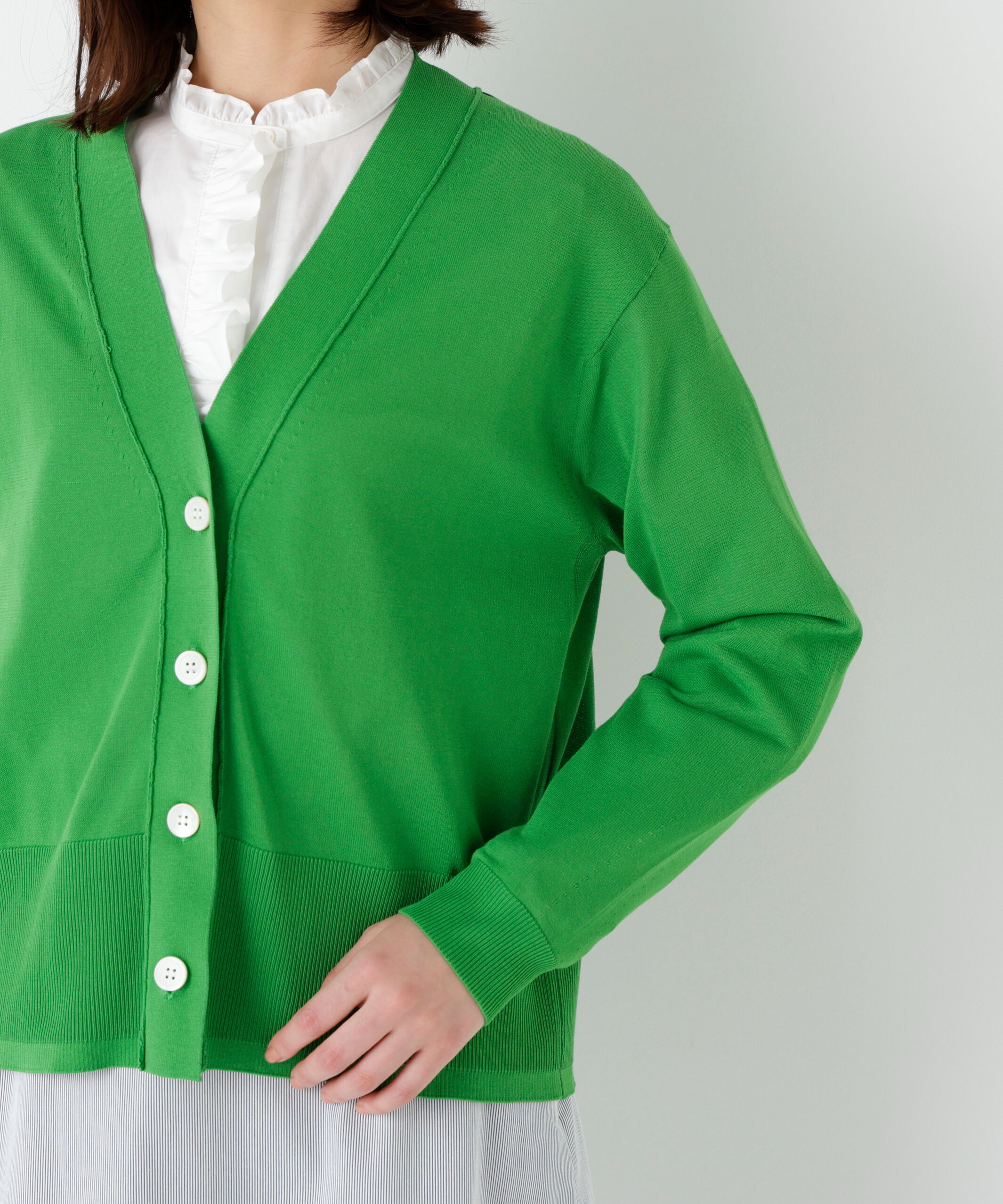  「◆アイレットＶネックカーディガン」|ニット・セーター|