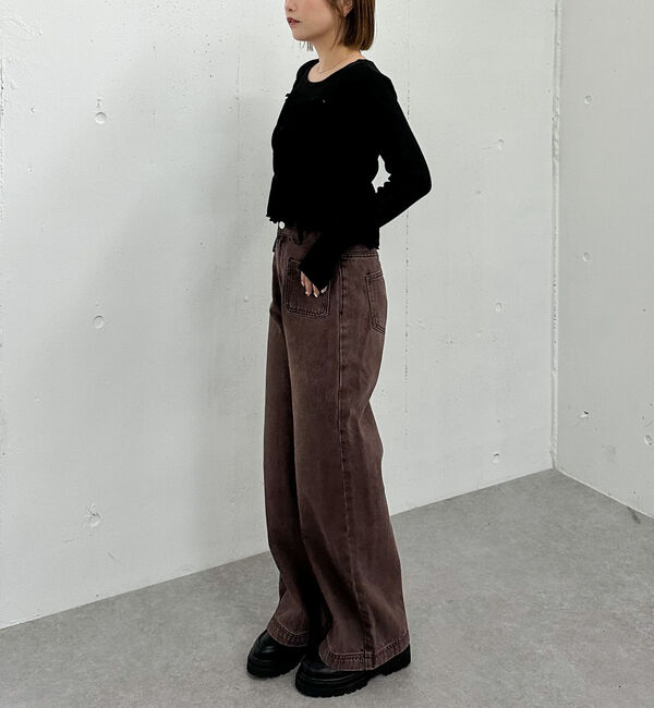 archives「ベロアシャーリングビスチェ&times;リブニットプルオーバーＳＥＴ」|カーディガン|