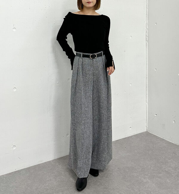 archives「アシメオフショルランダムリブニットプルオーバー」|ニット・セーター|