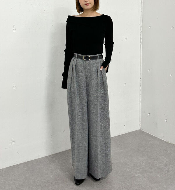 archives「アシメオフショルランダムリブニットプルオーバー」|ニット・セーター|