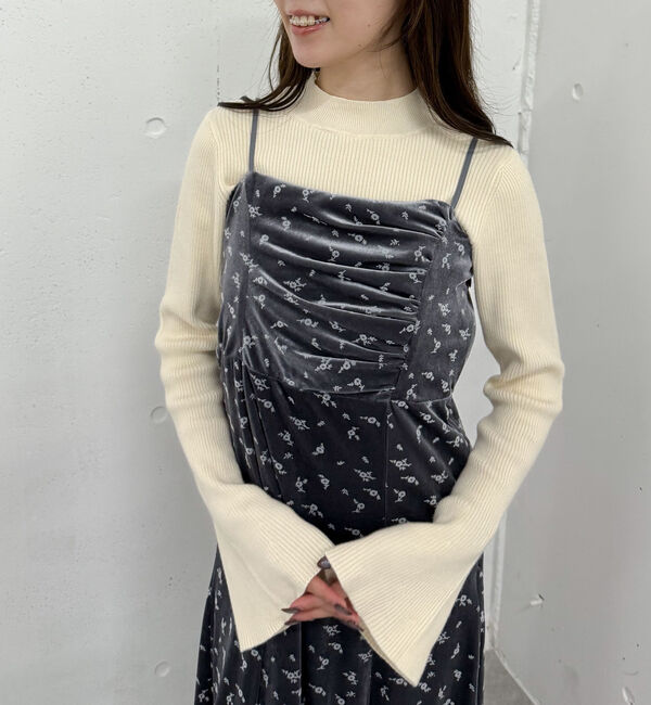 archives「フレアスリーブリブニットプルオーバー」|ニット・セーター|OFF WHITE