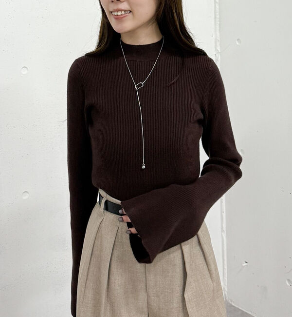 archives「フレアスリーブリブニットプルオーバー」|ニット・セーター|