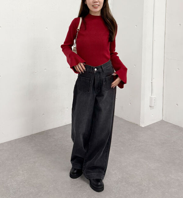 archives「フレアスリーブリブニットプルオーバー」|ニット・セーター|