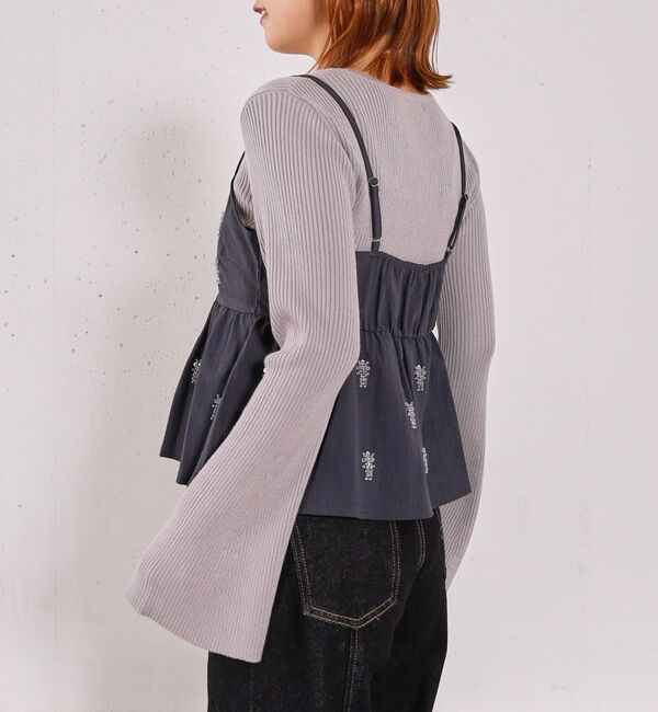 archives「ビーズ刺繍ペプラムビスチェ&times;リブニットプルオーバーＳＥＴ」|カーディガン|