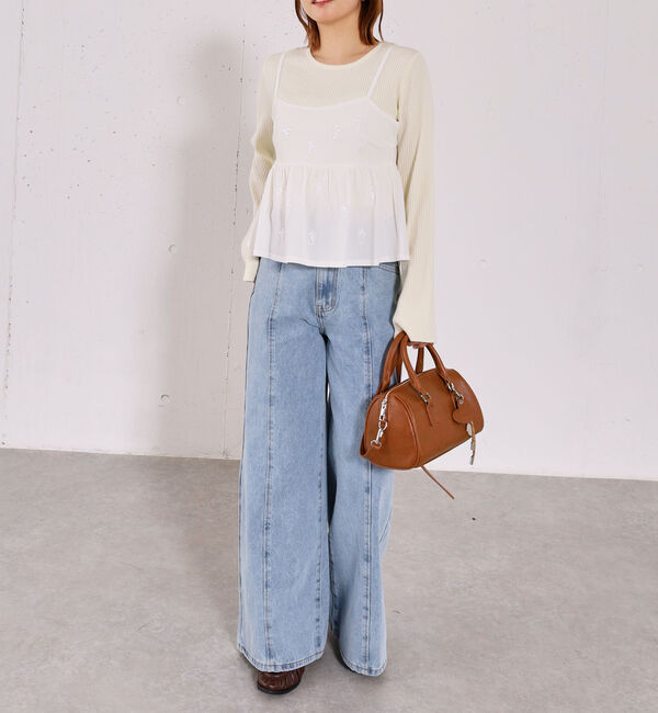 archives「ビーズ刺繍ペプラムビスチェ&times;リブニットプルオーバーＳＥＴ」|カーディガン|