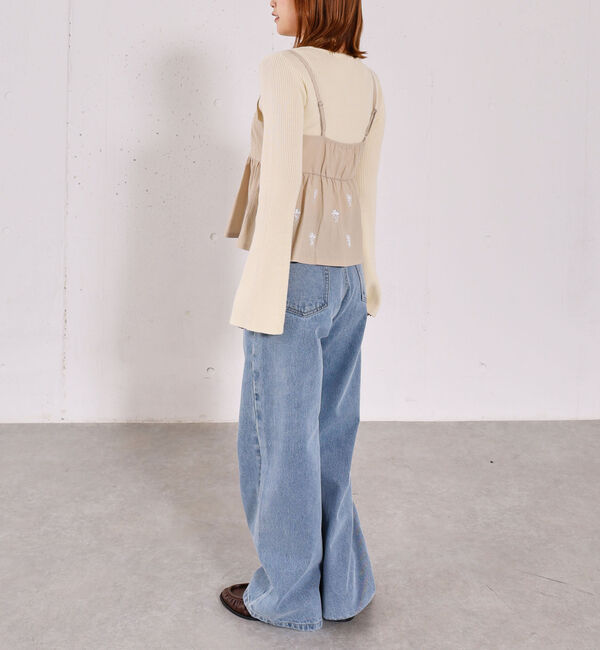 archives「ビーズ刺繍ペプラムビスチェ&times;リブニットプルオーバーＳＥＴ」|カーディガン|