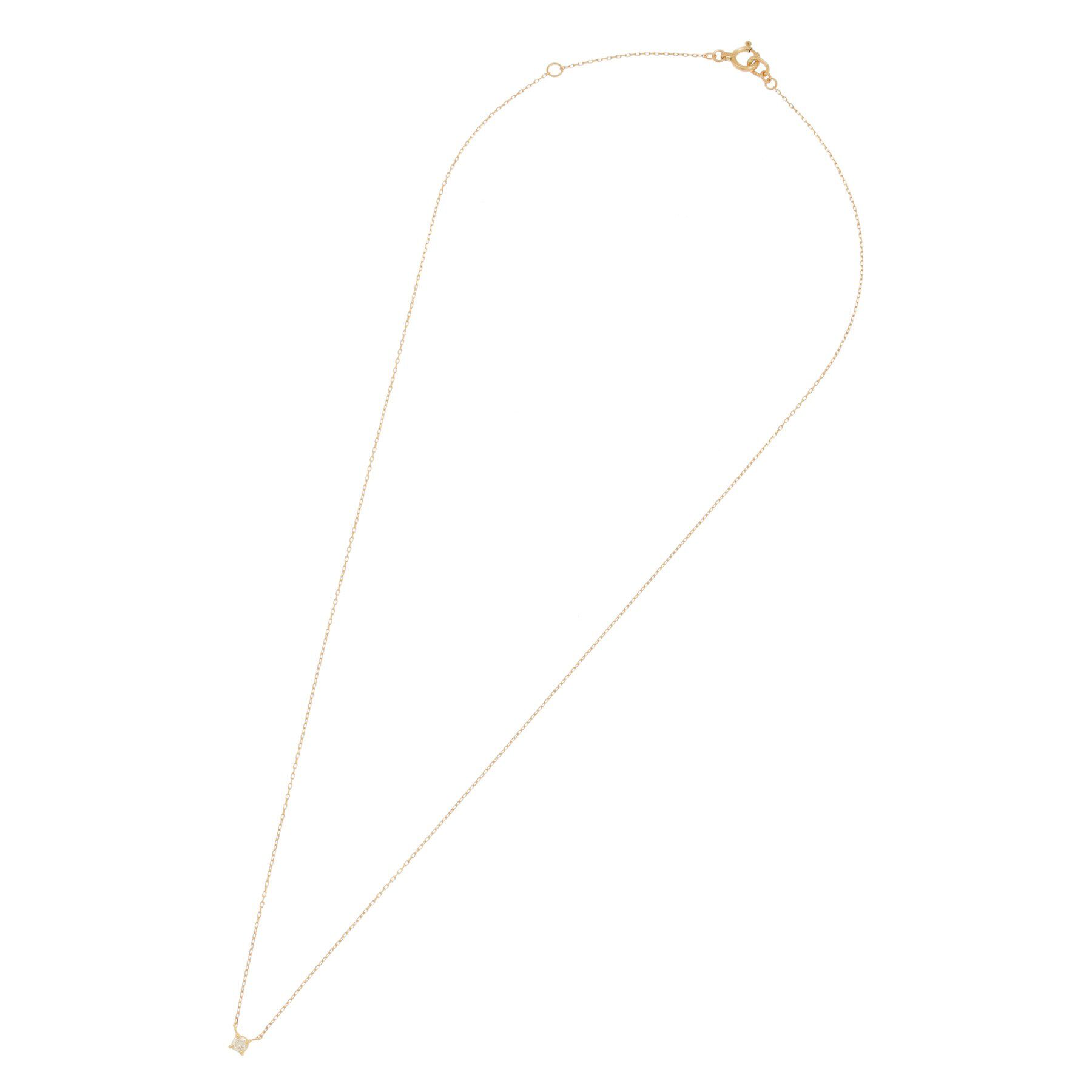 COCOSHNIK「K18ダイヤモンド爪留ネックレス小」|ネックレス|