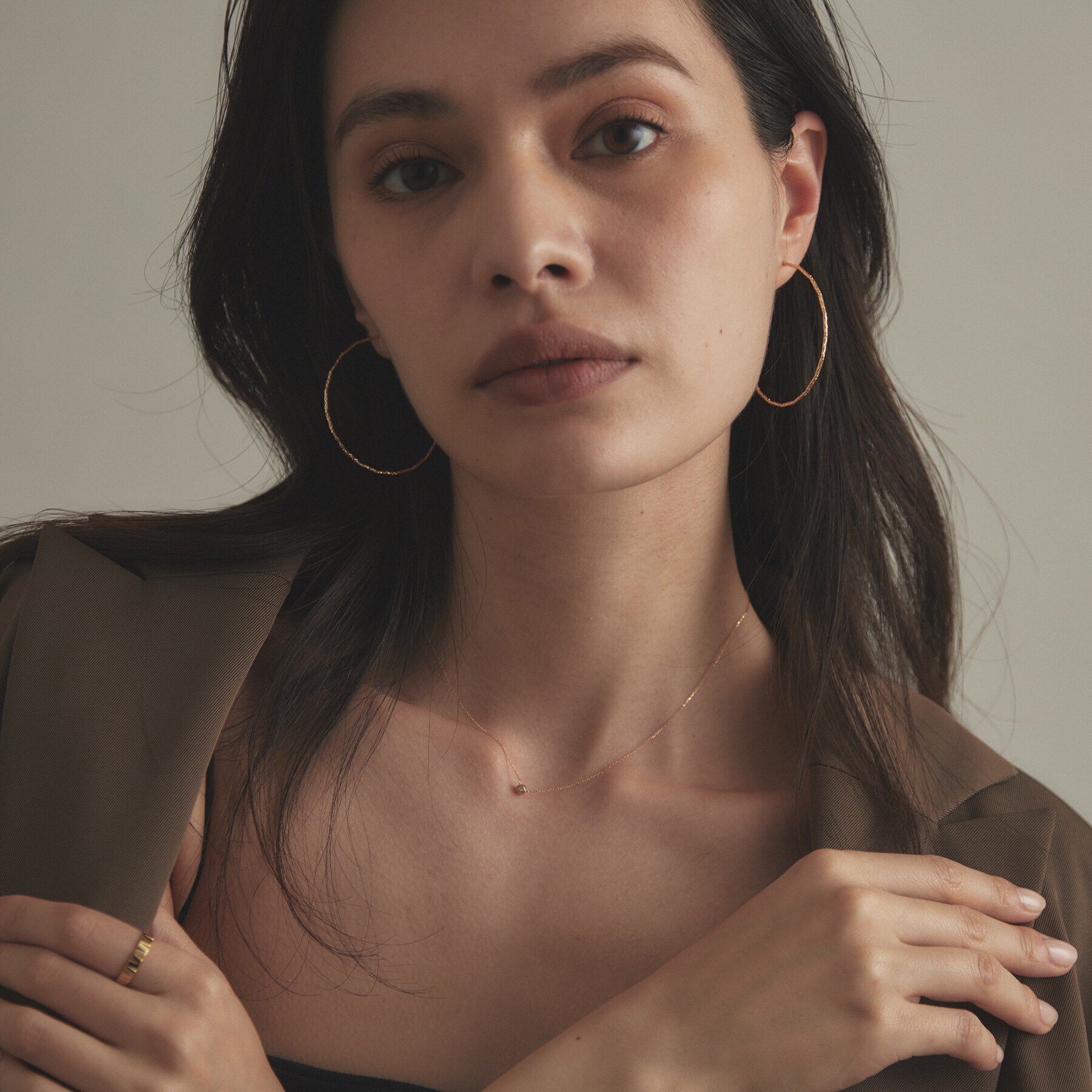 COCOSHNIK「K18ダイヤモンド フチミル ネックレス（小）」|ネックレス|