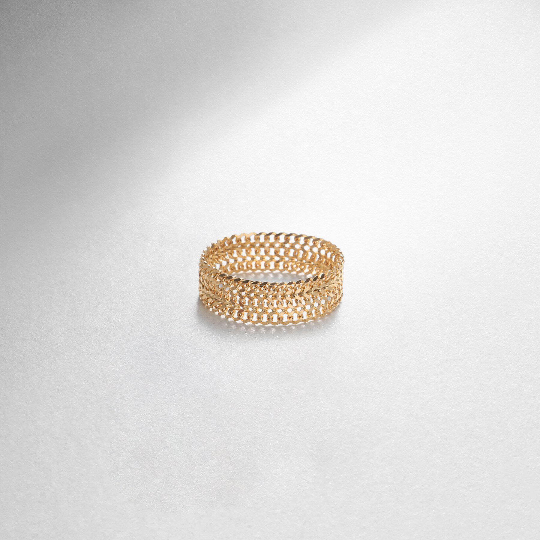 COCOSHNIK「K18キヘイレース チェーンリング」|リング|