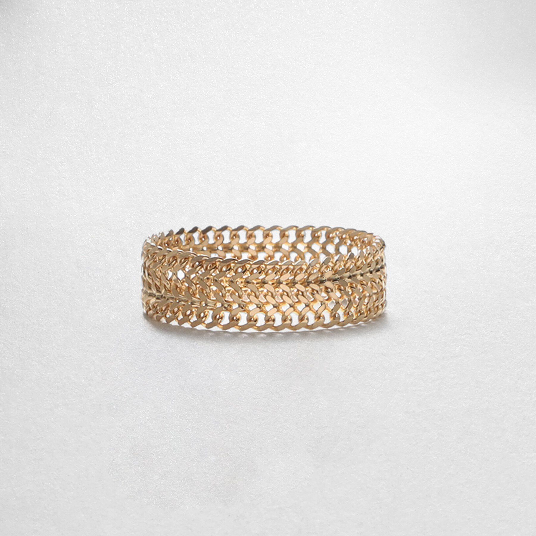 COCOSHNIK「K18キヘイレース チェーンリング」|リング|