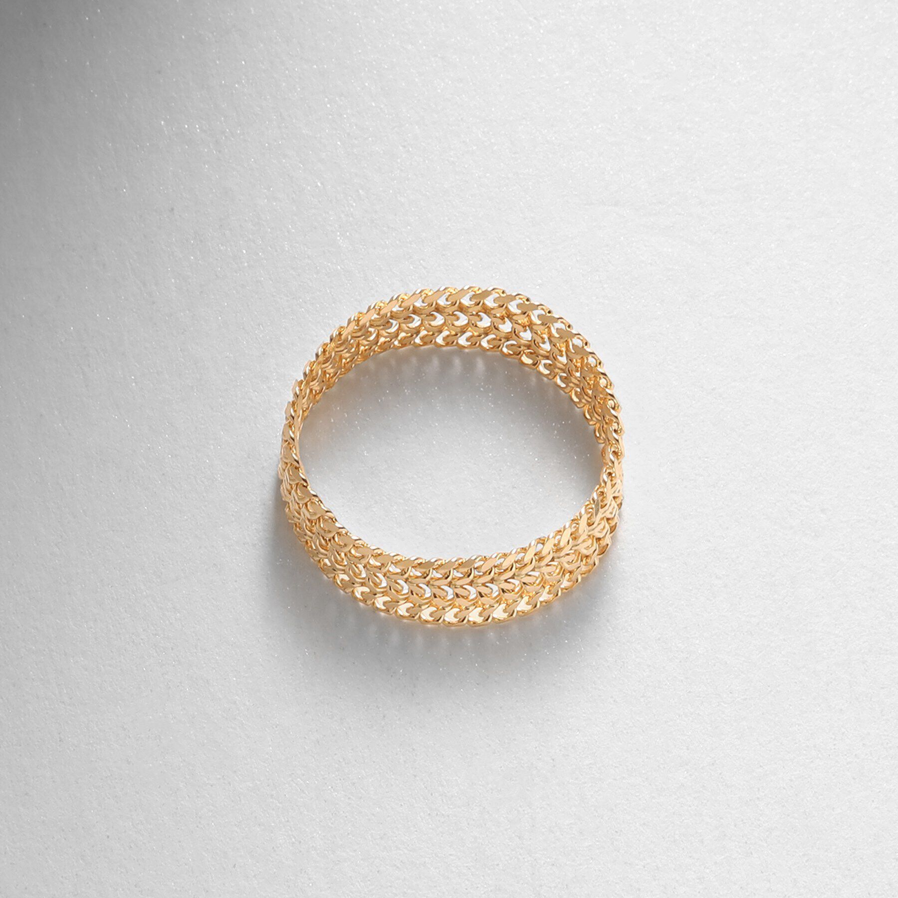 COCOSHNIK「K18キヘイレース チェーンリング」|リング|