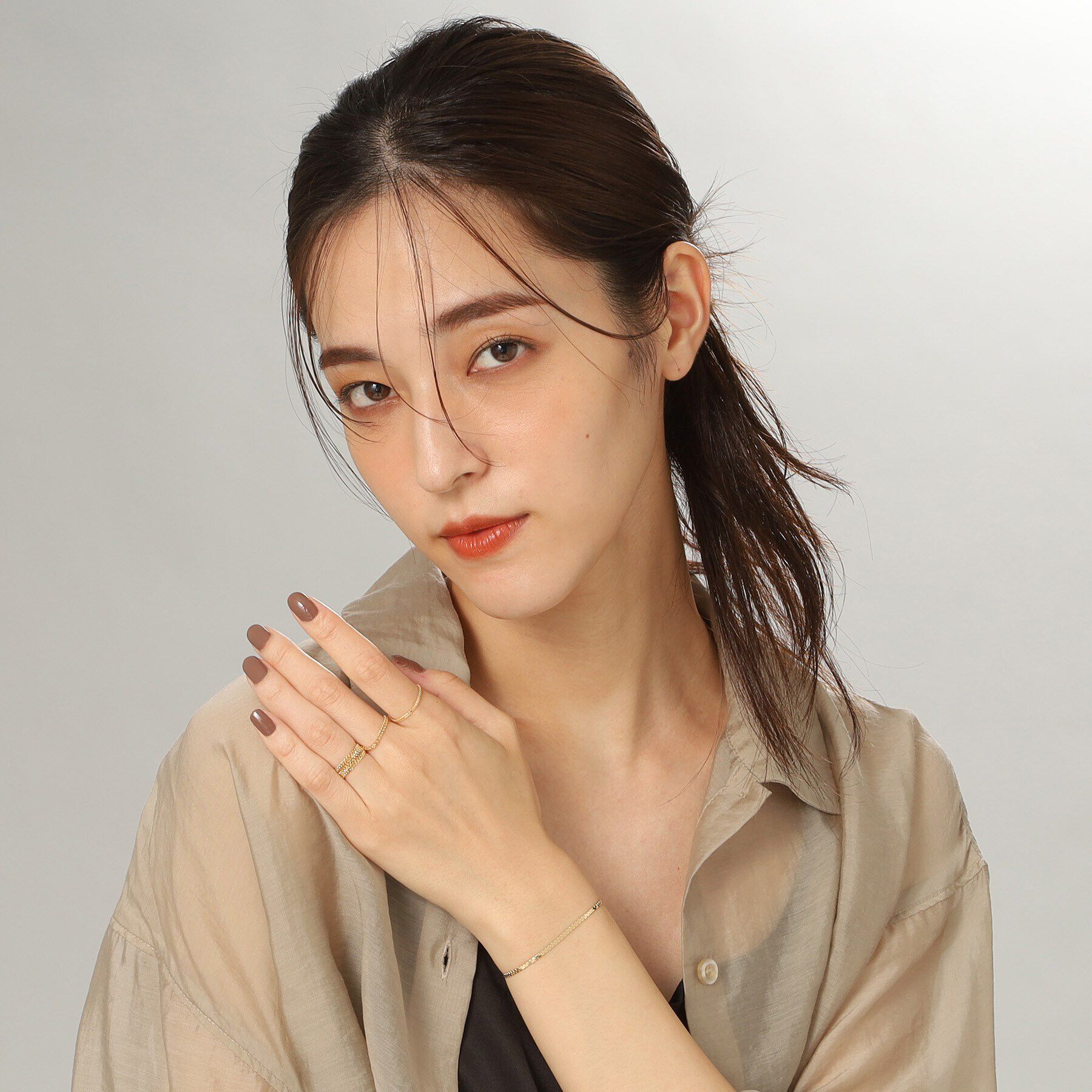 COCOSHNIK「K18キヘイレース チェーンリング」|リング|