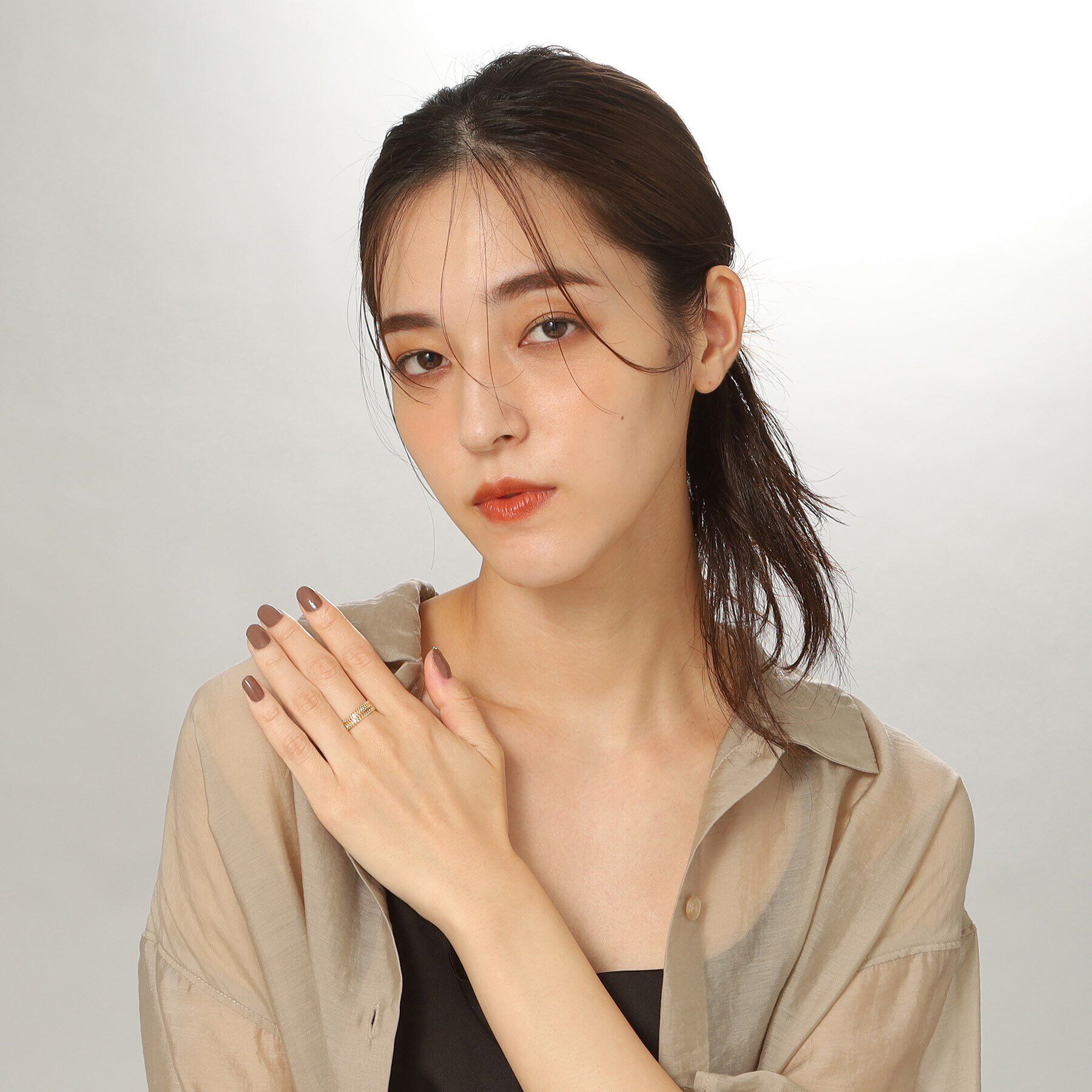 COCOSHNIK「K18キヘイレース チェーンリング」|リング|