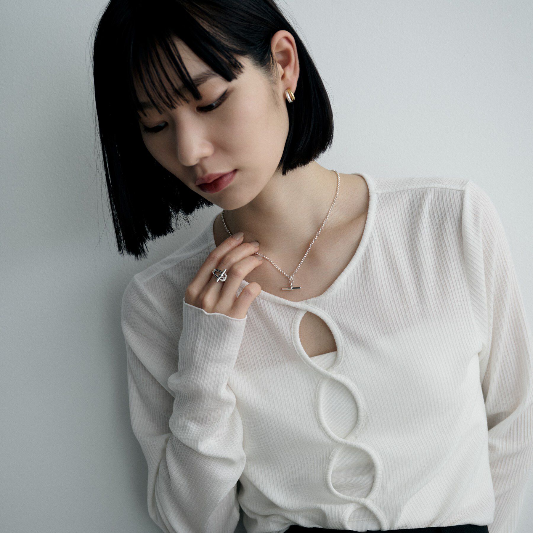 COCOSHNIK ONKITSCH「シルバー マンテルモチーフネックレス」|ネックレス|