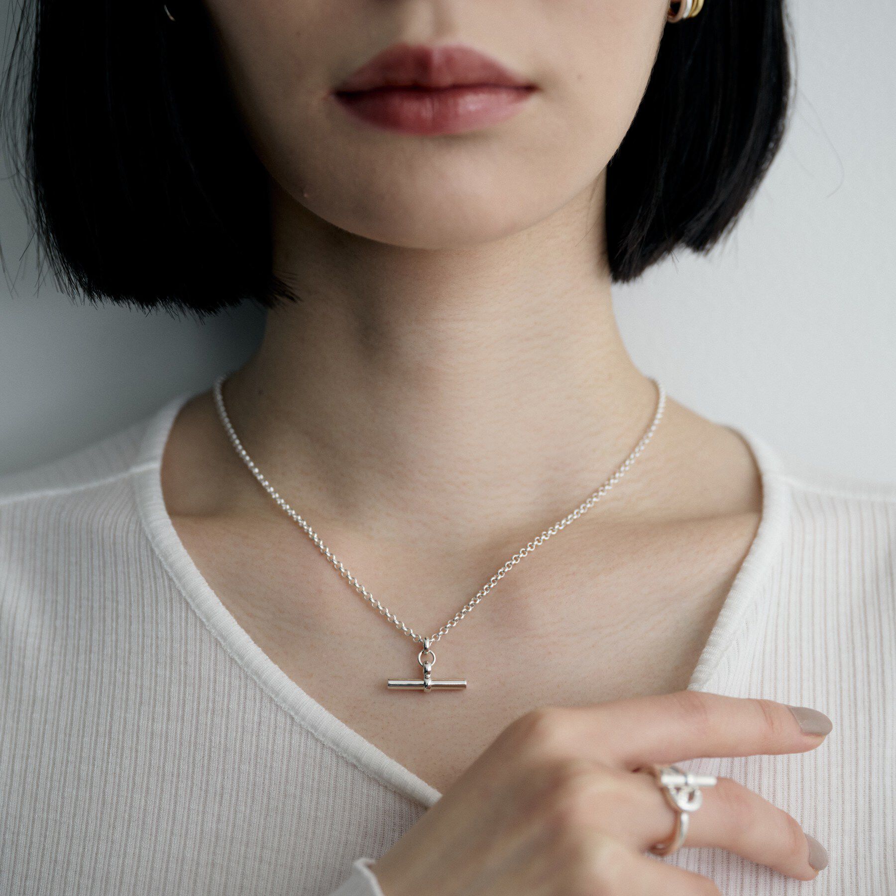 COCOSHNIK ONKITSCH「シルバー マンテルモチーフネックレス」|ネックレス|