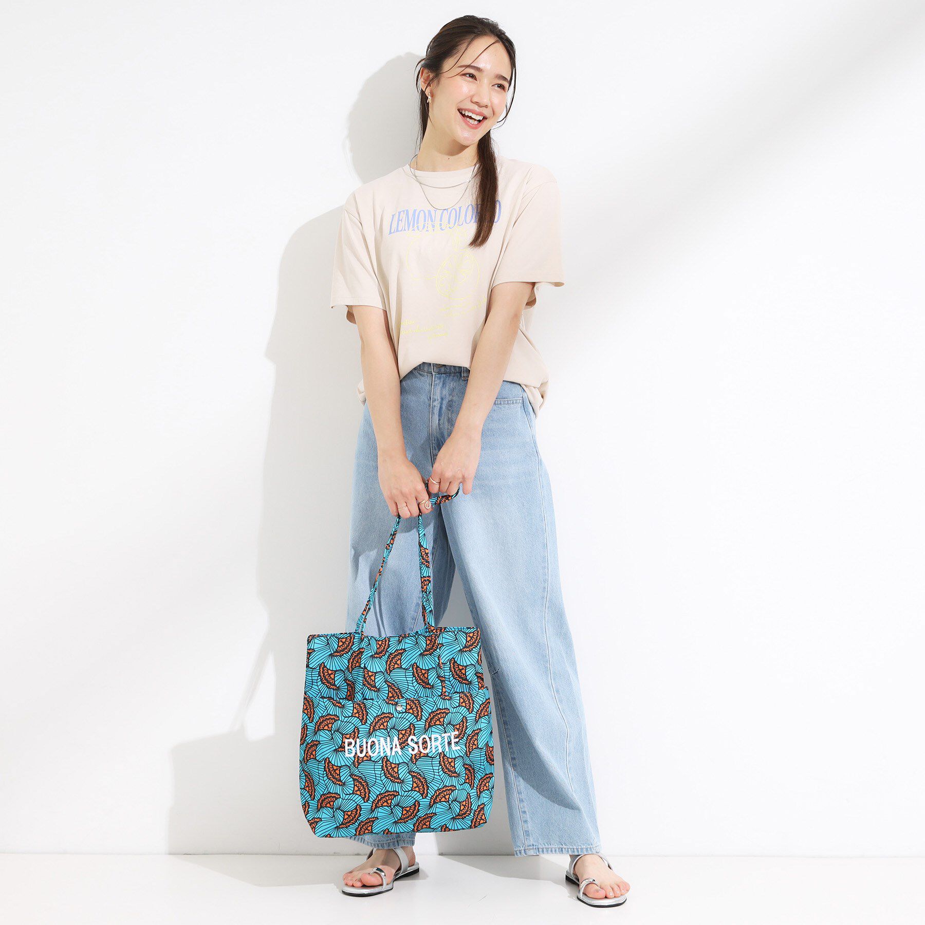 SHOO･LA･RUE「【A4サイズ】幸運を呼び寄せてくれそうな ラタプリント トートバッグ」|トートバッグ|