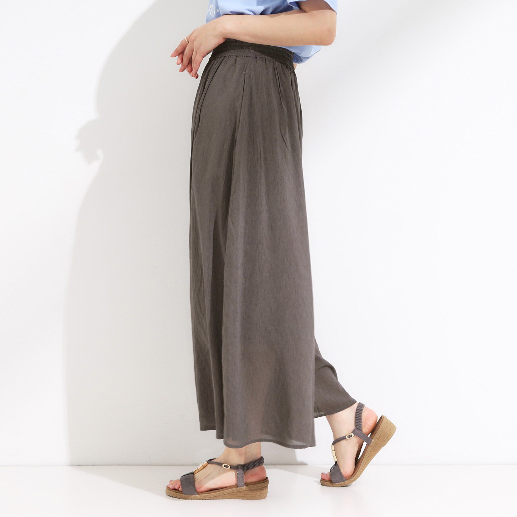 SHOO･LA･RUE「【S-LL/裏地ひんやり】エアリーで涼やか 大人のシアースカーチョ」|その他|