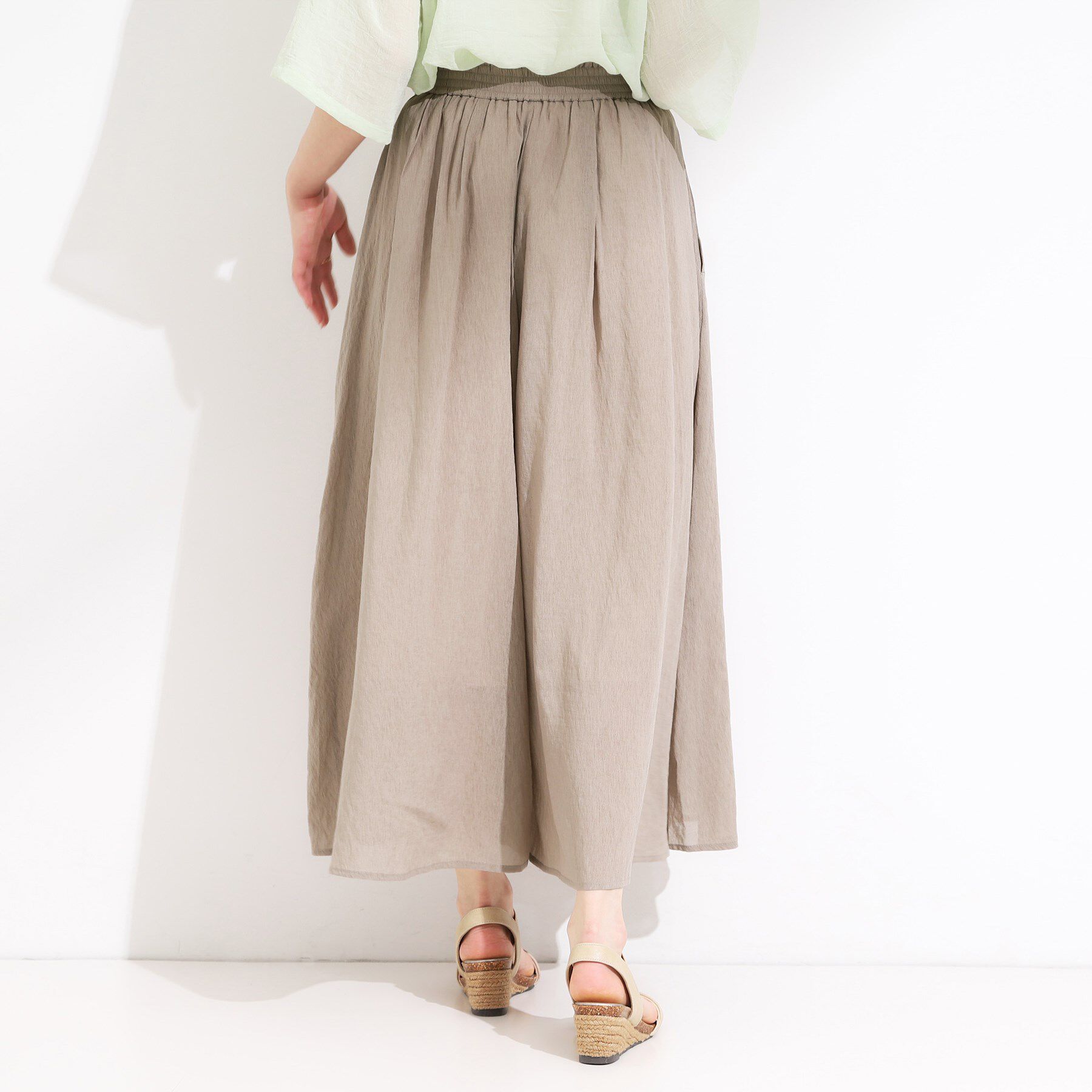 SHOO･LA･RUE「【S-LL/裏地ひんやり】エアリーで涼やか 大人のシアースカーチョ」|その他|