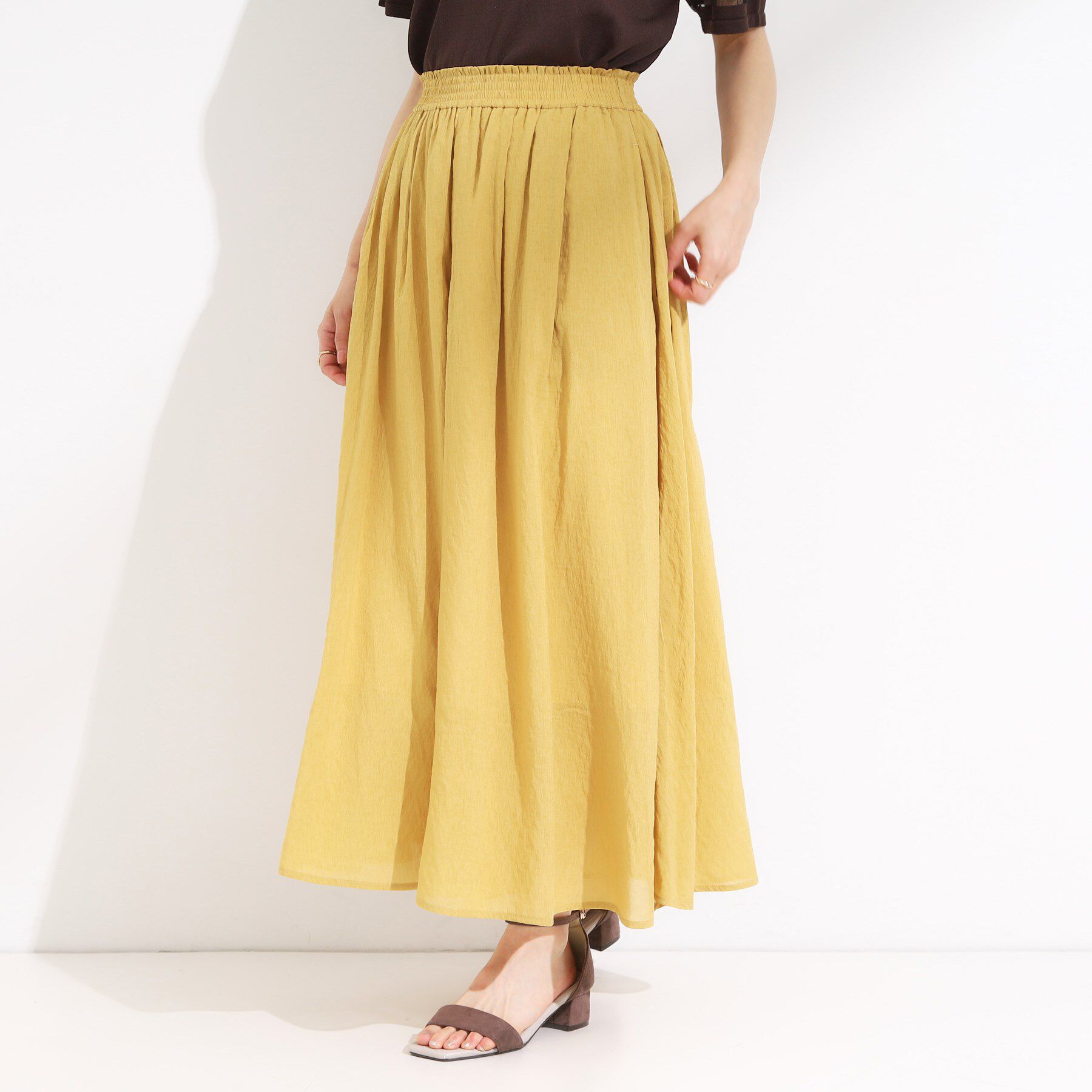 SHOO･LA･RUE「【S-LL/裏地ひんやり】エアリーで涼やか 大人のシアースカーチョ」|その他|