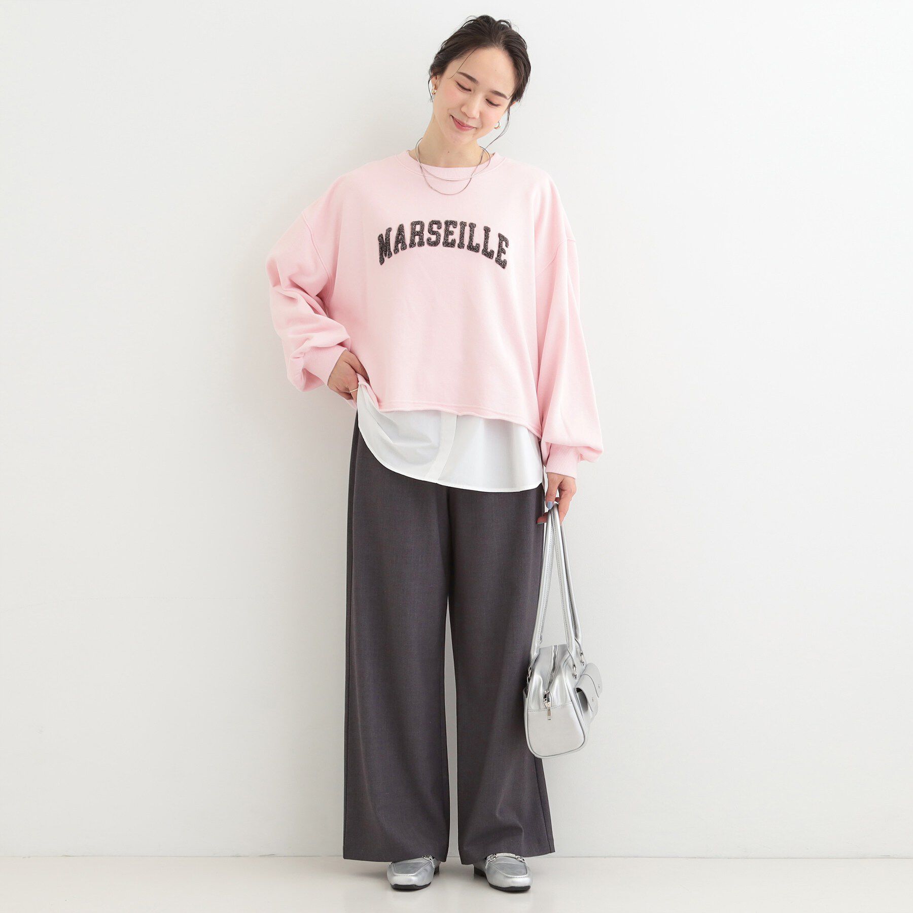 SHOO･LA･RUE「サガラ刺繍アソート裏毛スウェット」|パーカー|