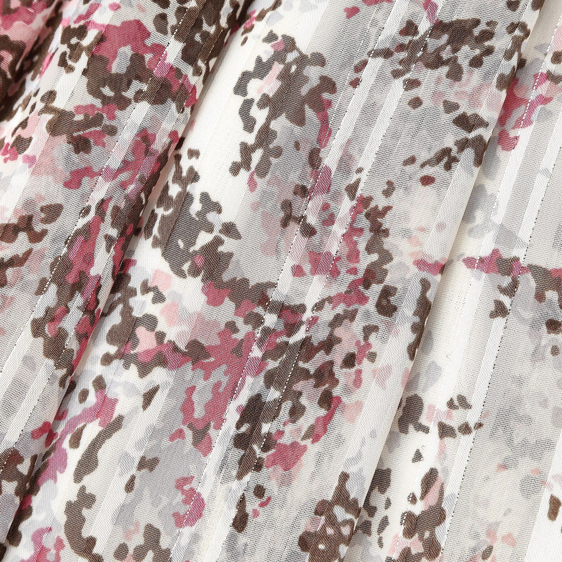 ITS&rsquo;DEMO「【ウエストゴム／手洗い可／セットアップ可】ラメストライプ花柄スカート」|スカート|