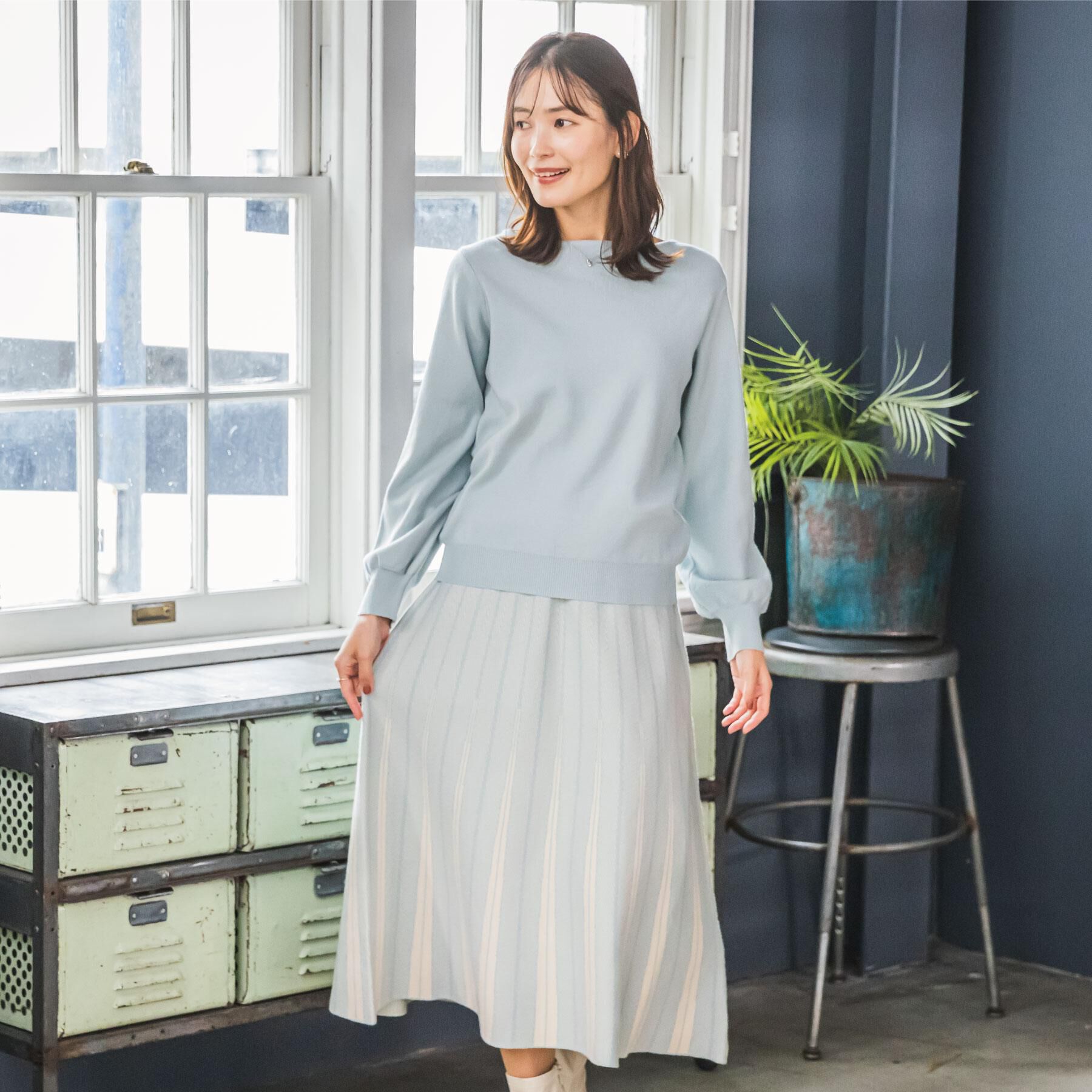 ITS&rsquo;DEMO「【手洗い可】フレアスカートニットセットアップ」|スーツ|