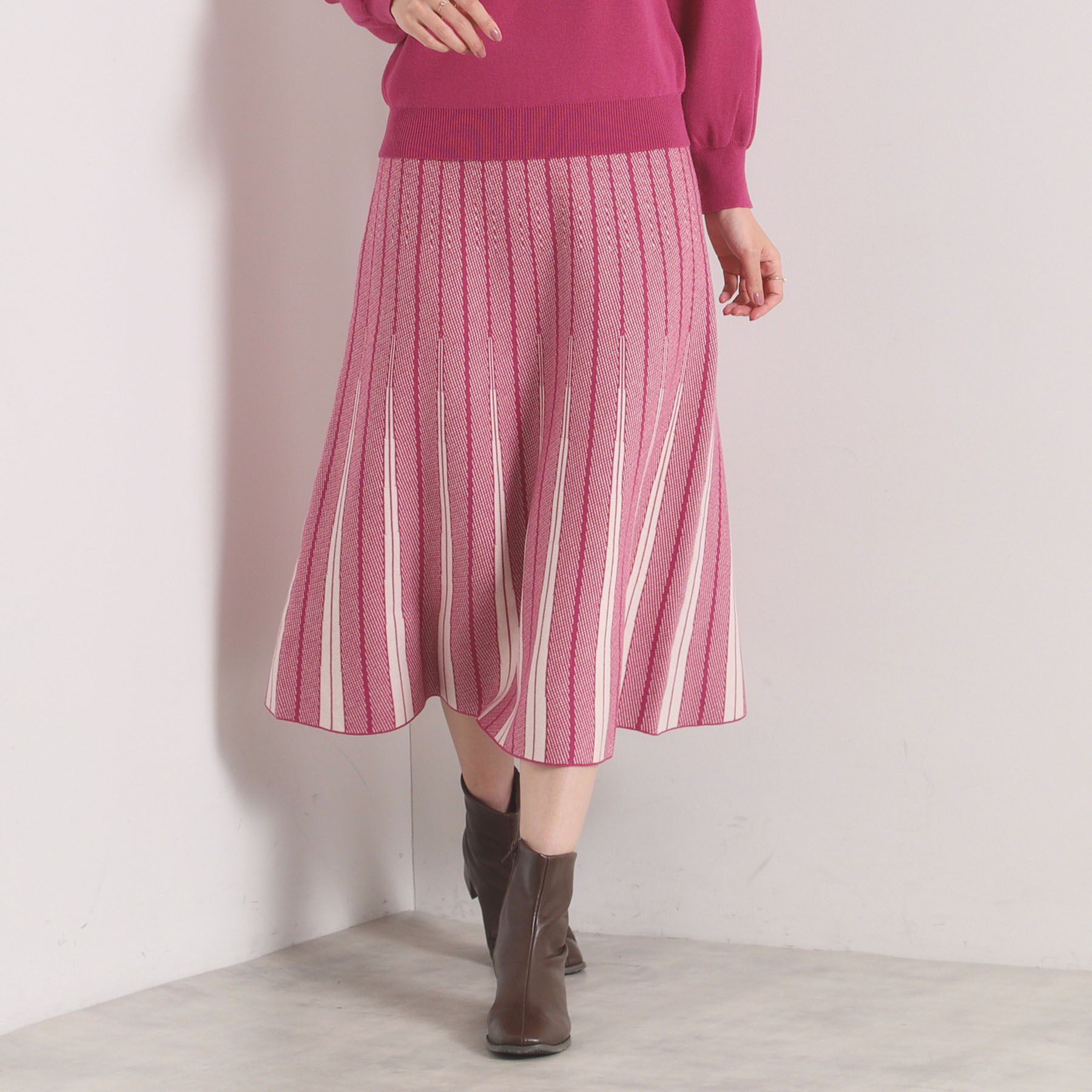 ITS&rsquo;DEMO「【手洗い可】フレアスカートニットセットアップ」|スーツ|