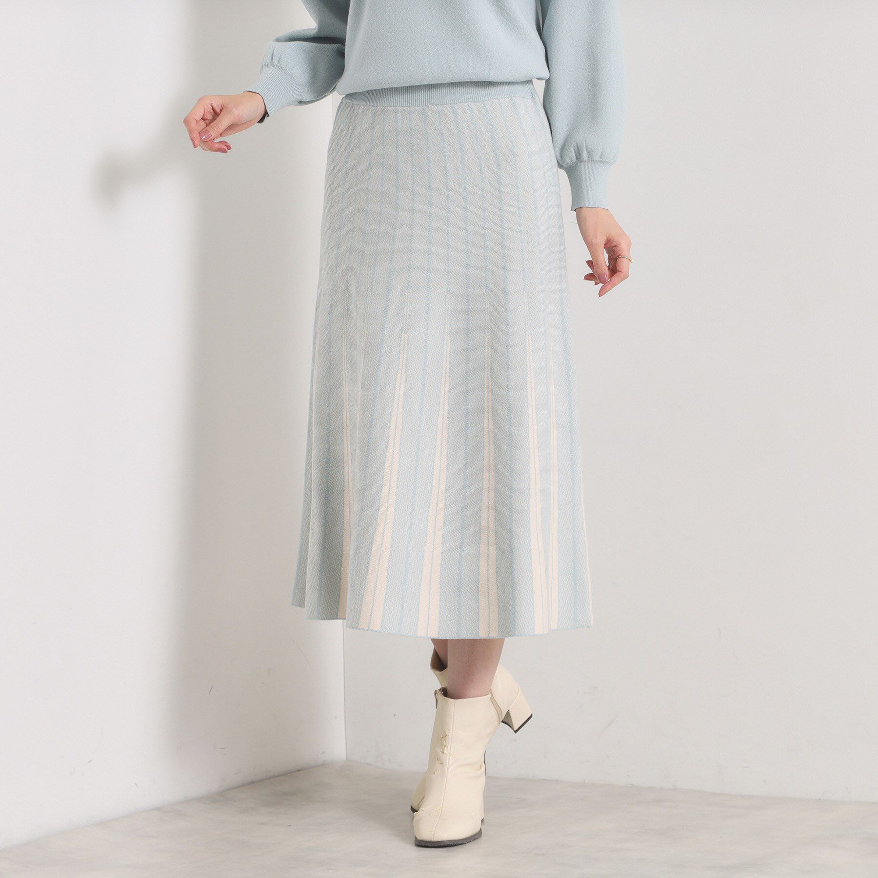 ITS&rsquo;DEMO「【手洗い可】フレアスカートニットセットアップ」|スーツ|