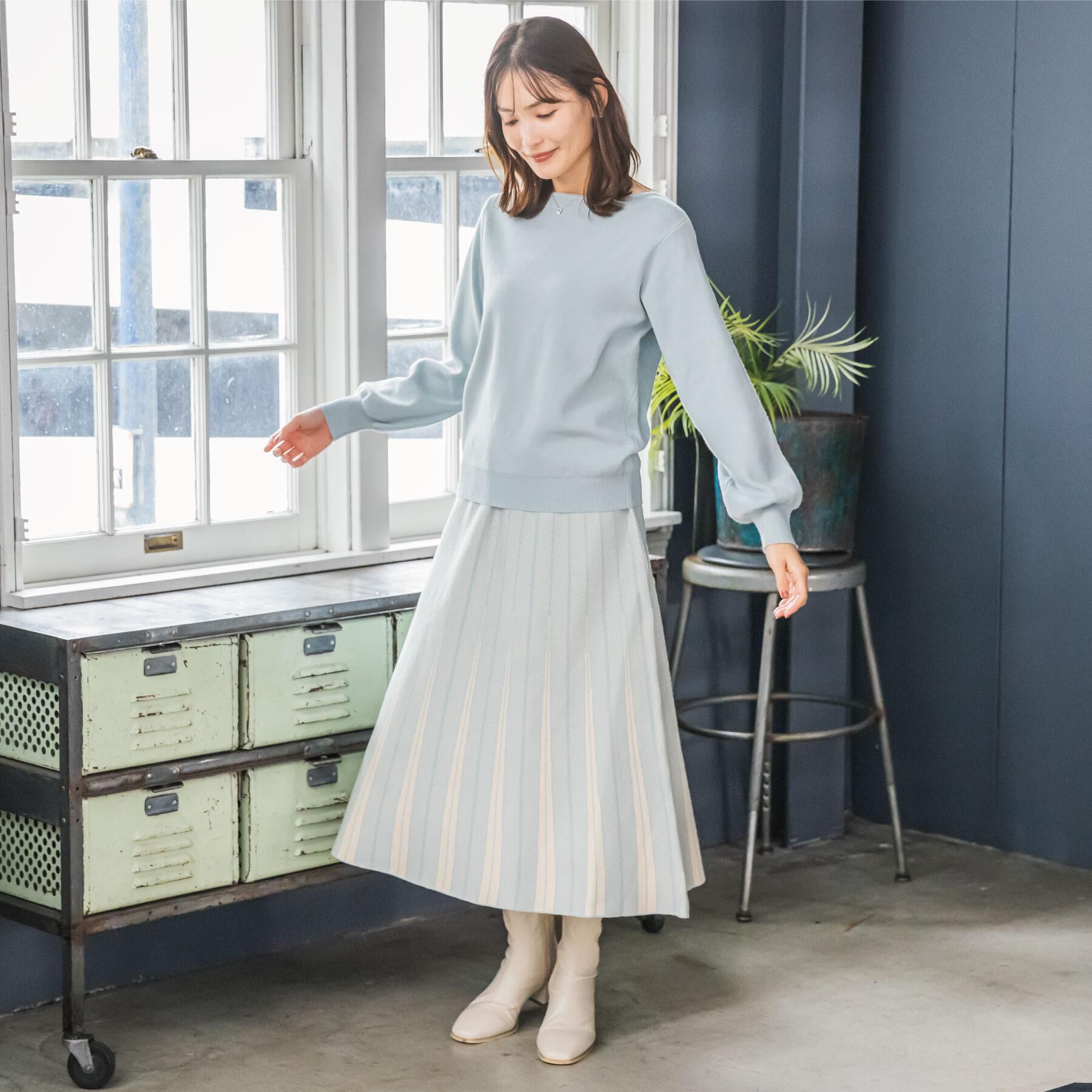 ITS&rsquo;DEMO「【手洗い可】フレアスカートニットセットアップ」|スーツ|